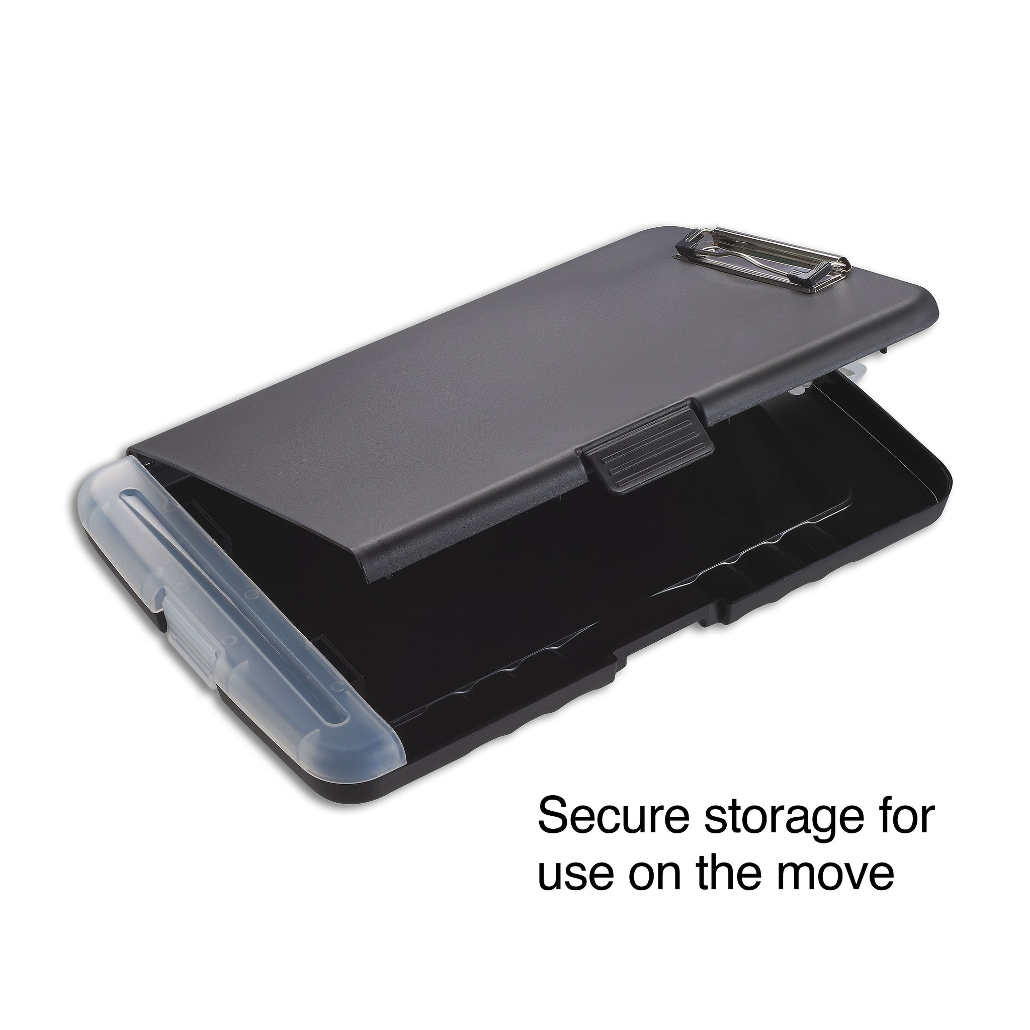 Staples Plastic Storage Clipboard, Letter Size, Black