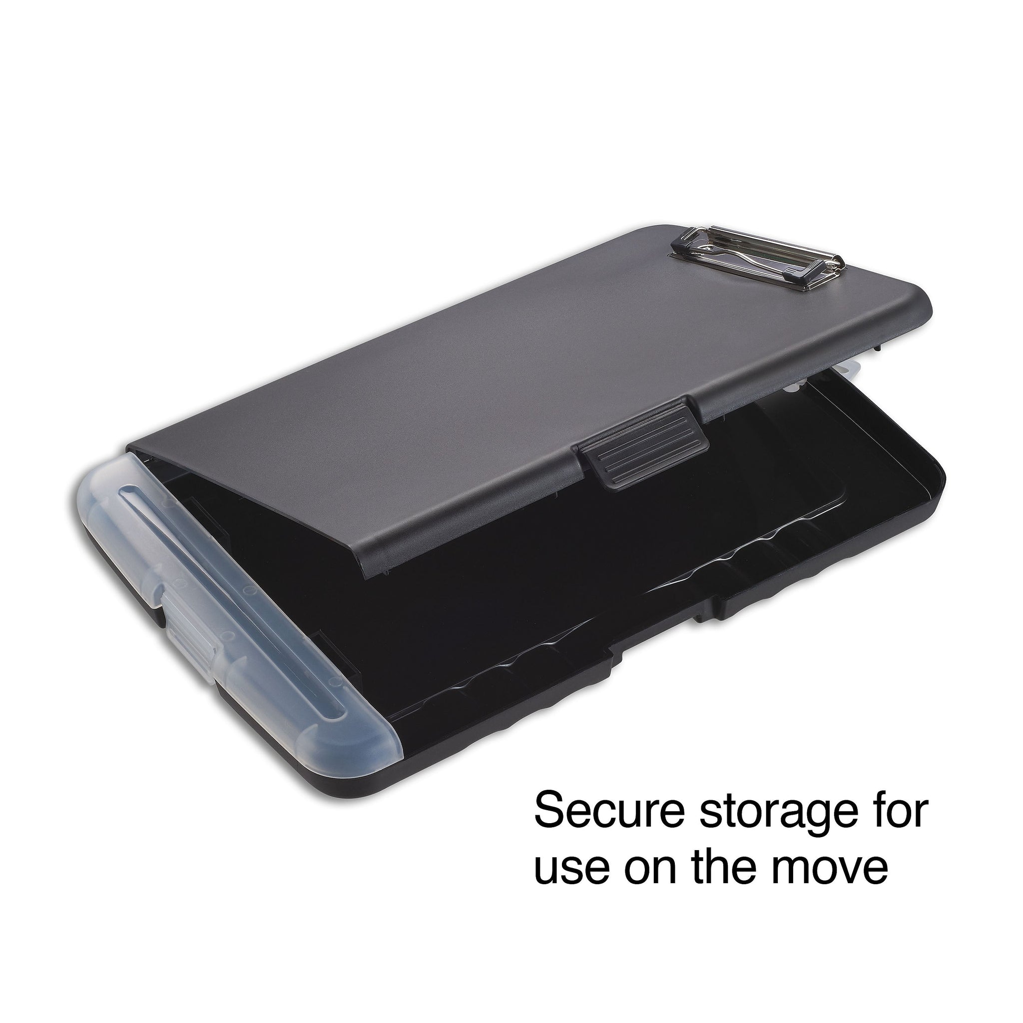 Staples Plastic Storage Clipboard, Letter Size, Black