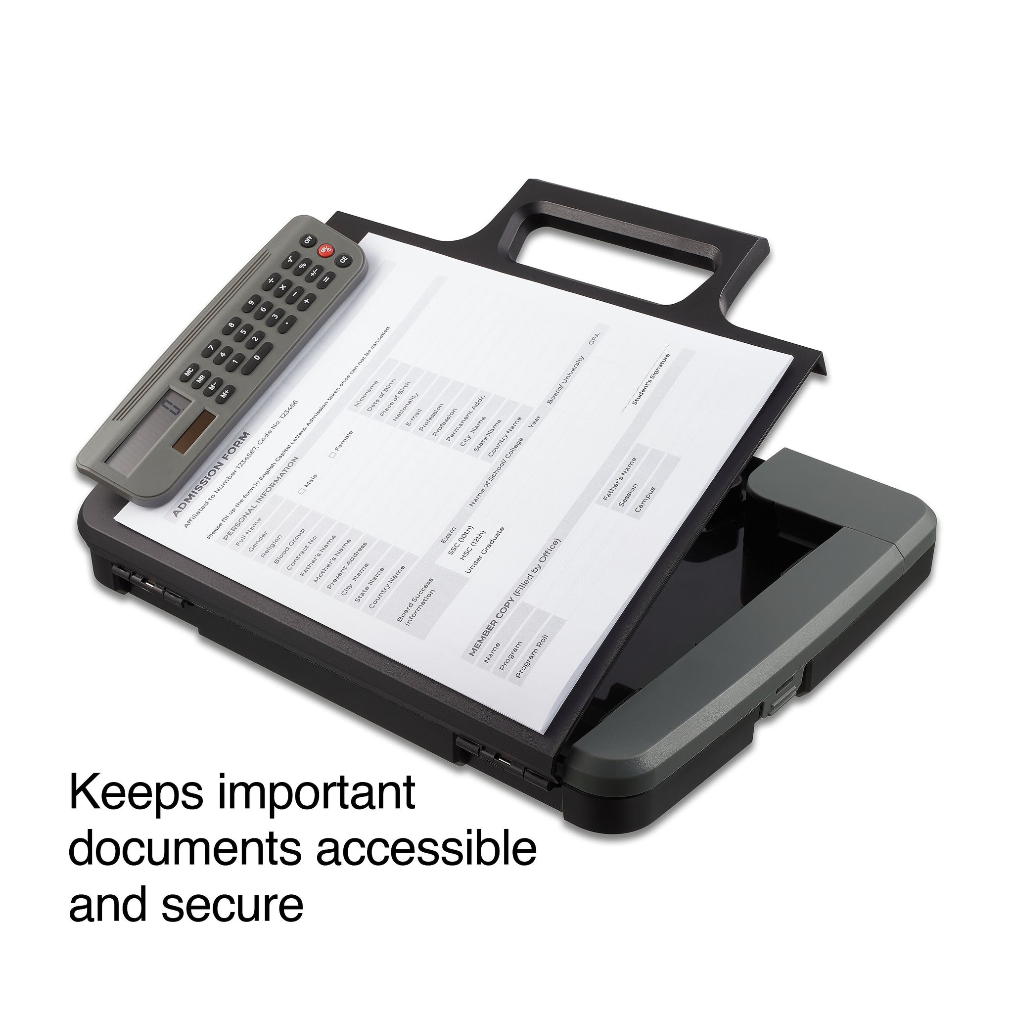 Staples Plastic Storage Clipboard, Letter Size, Black