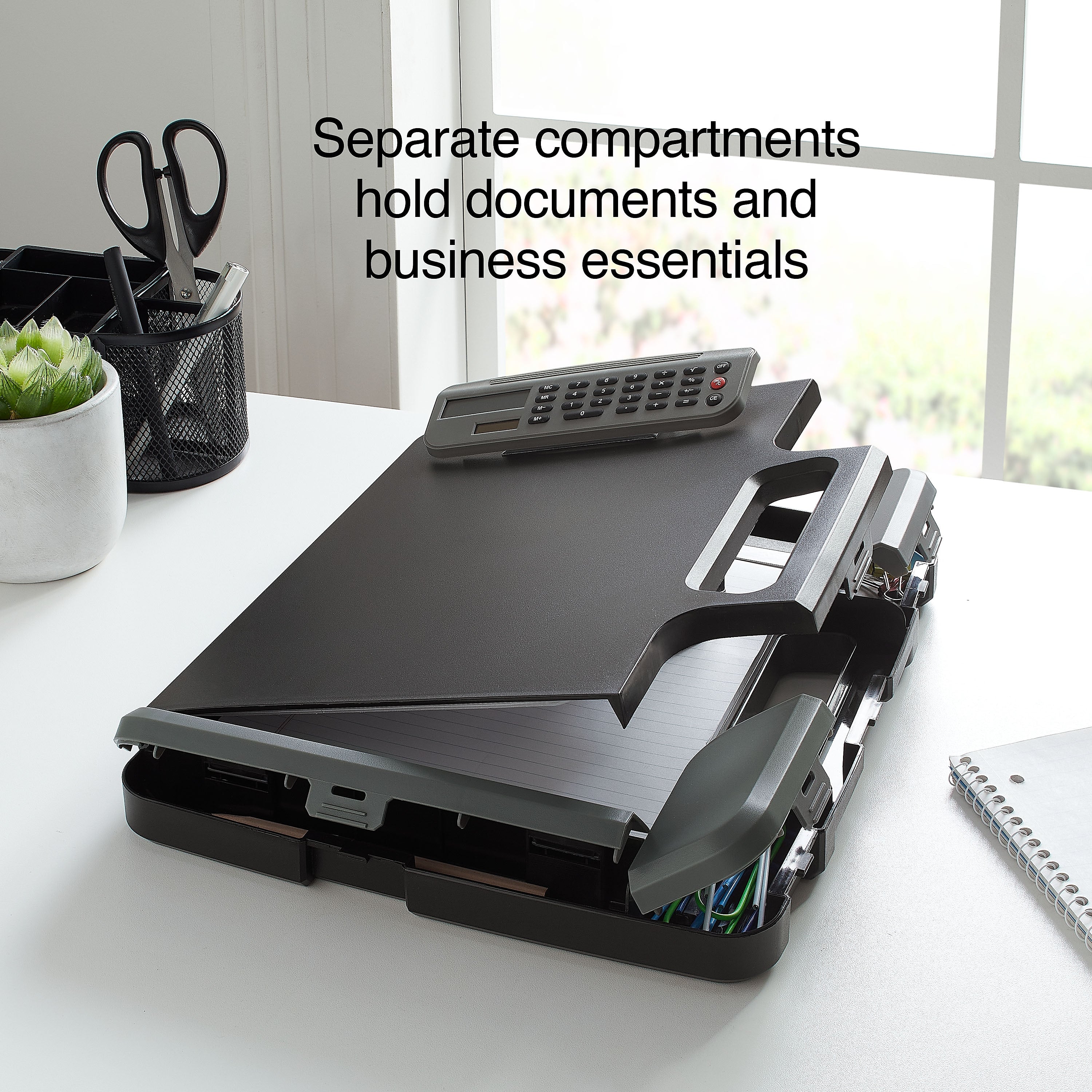 Staples Plastic Storage Clipboard, Letter Size, Black