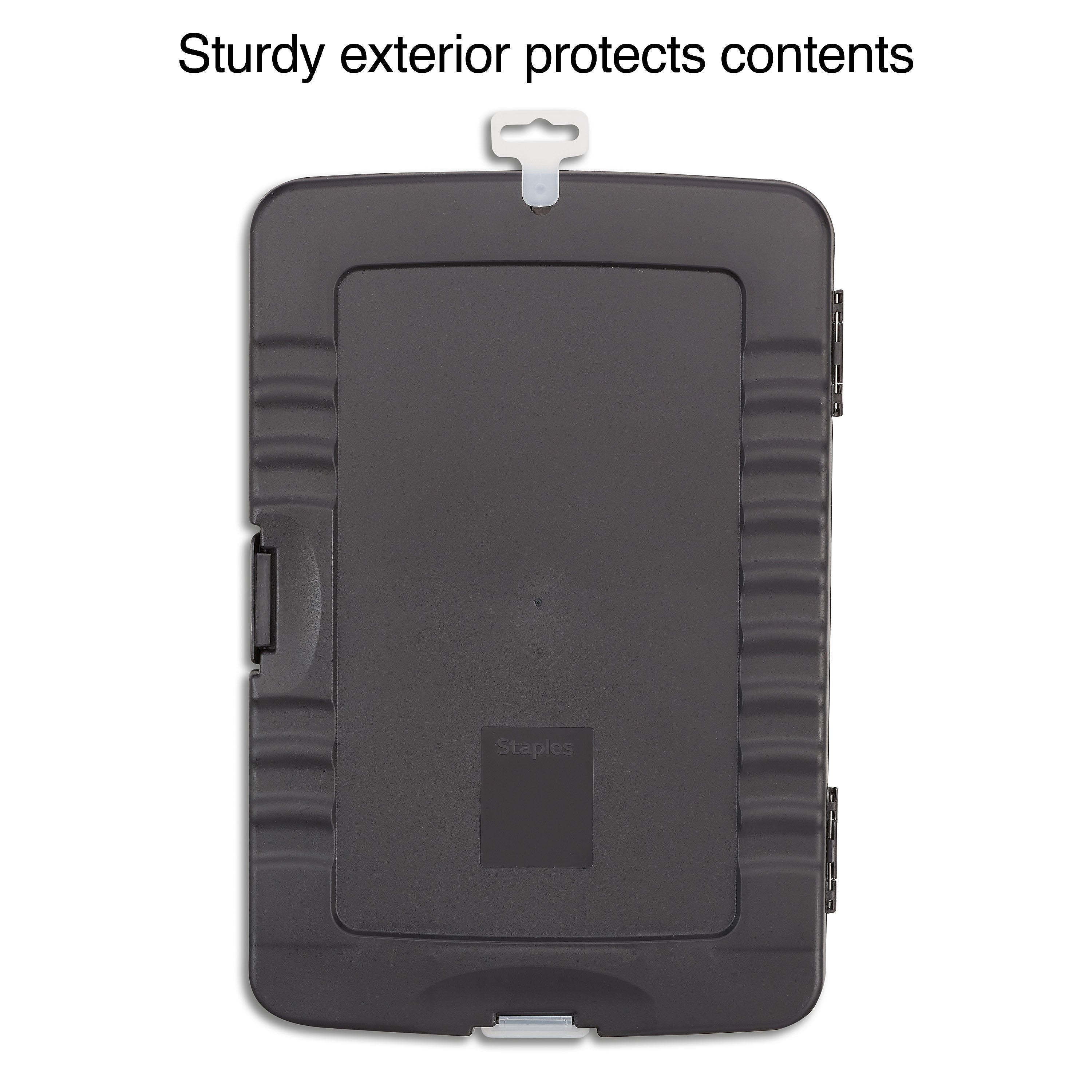 Staples Plastic Storage Clipboard, Letter Size, Black
