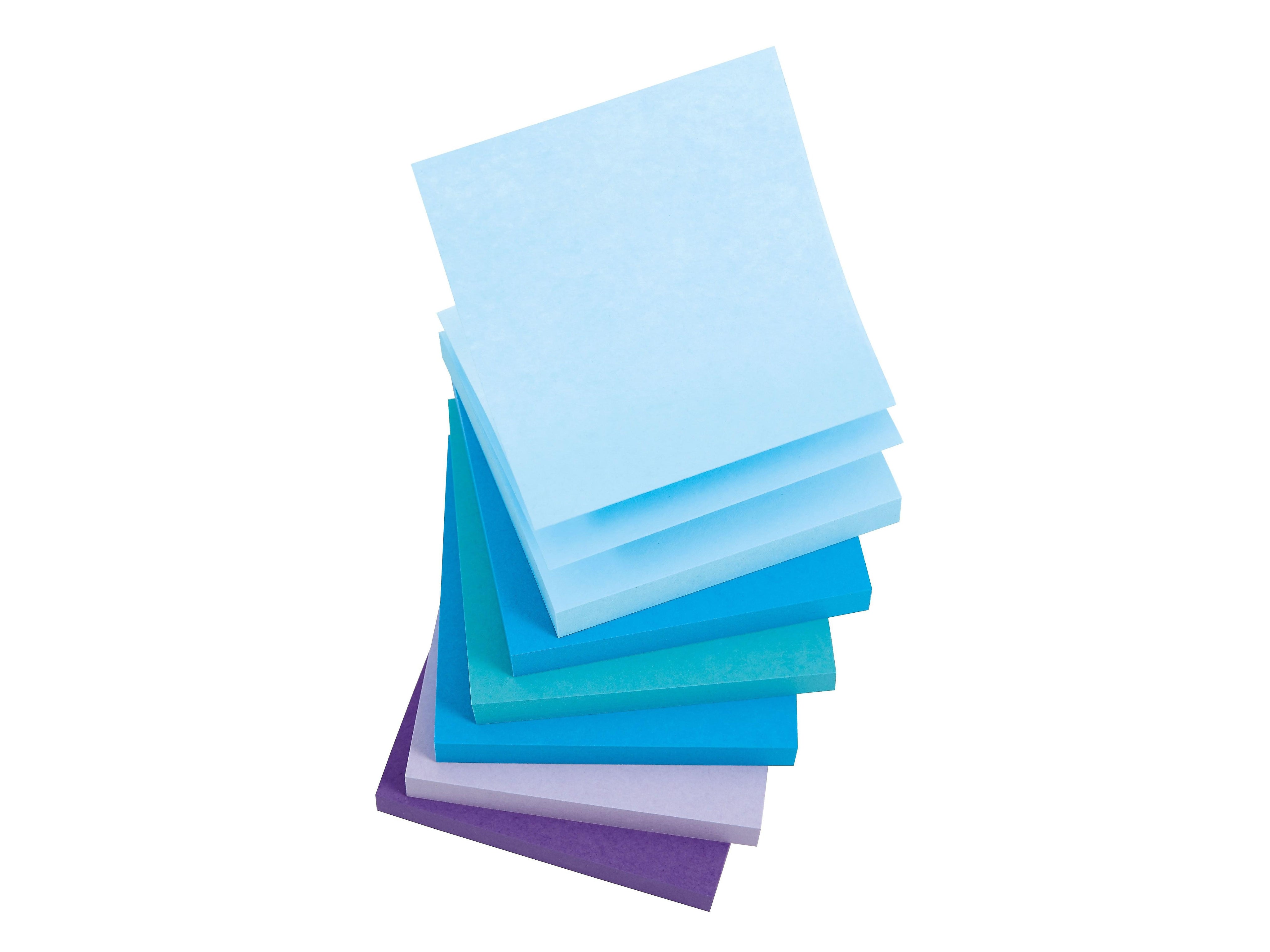 Staples® Pop-up Notes, 3" x 3", Marina Collection, 100 Sheet/Pad, 6 Pads/Pack