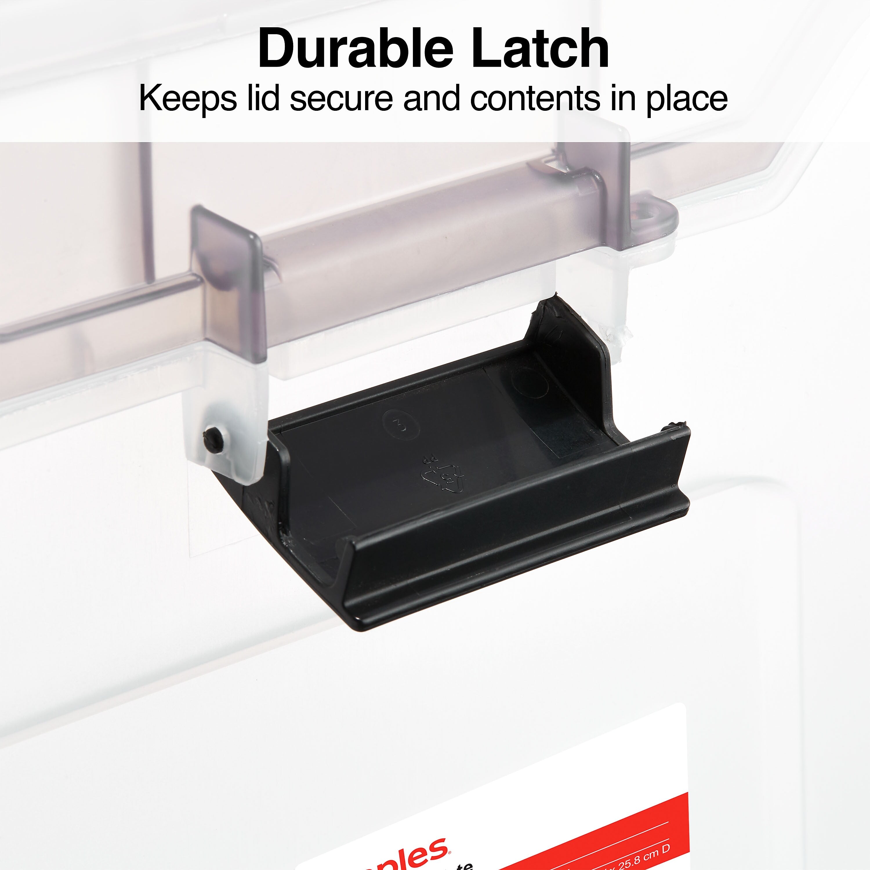 Staples Portable File Tote, Letter Size, Clear, 4/Carton