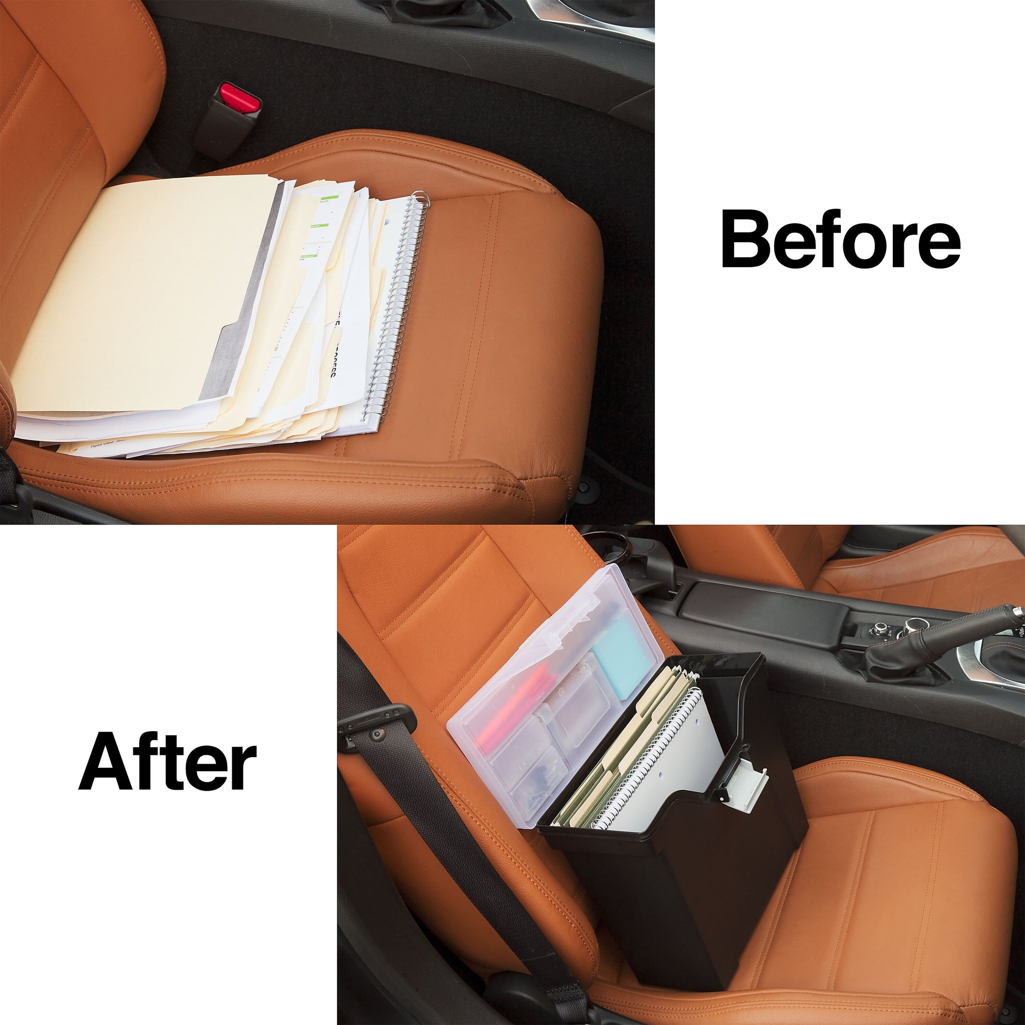 Staples Portable File Tote, Letter Size, Clear