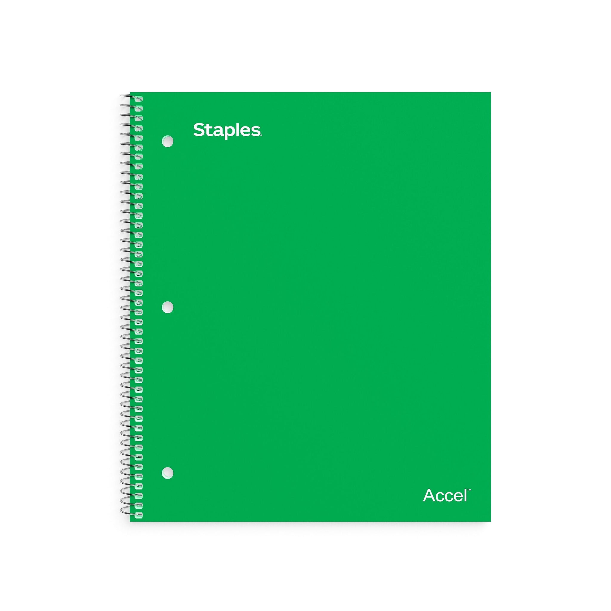 Staples® Premium 1-Subject Subject Notebooks, 8.5