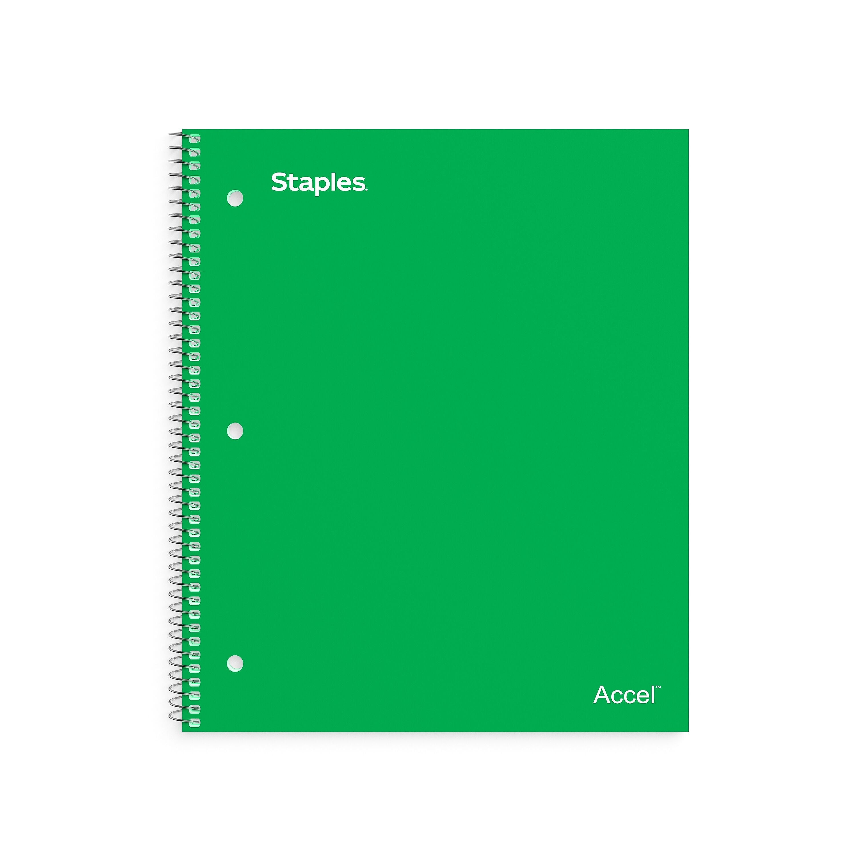 Staples® Premium 1-Subject Subject Notebooks, 8.5