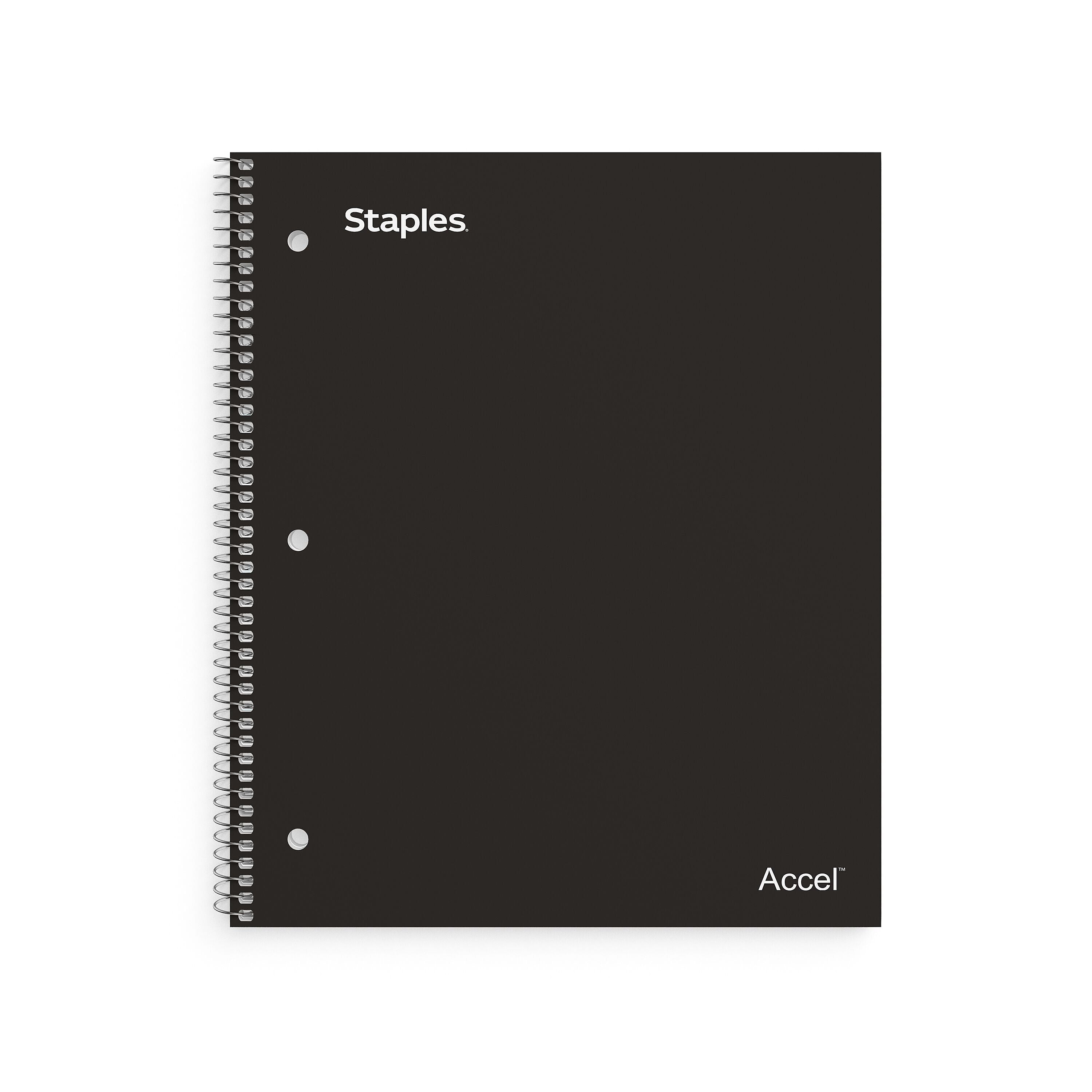 Staples Premium 2-Subject Notebook, 8.5