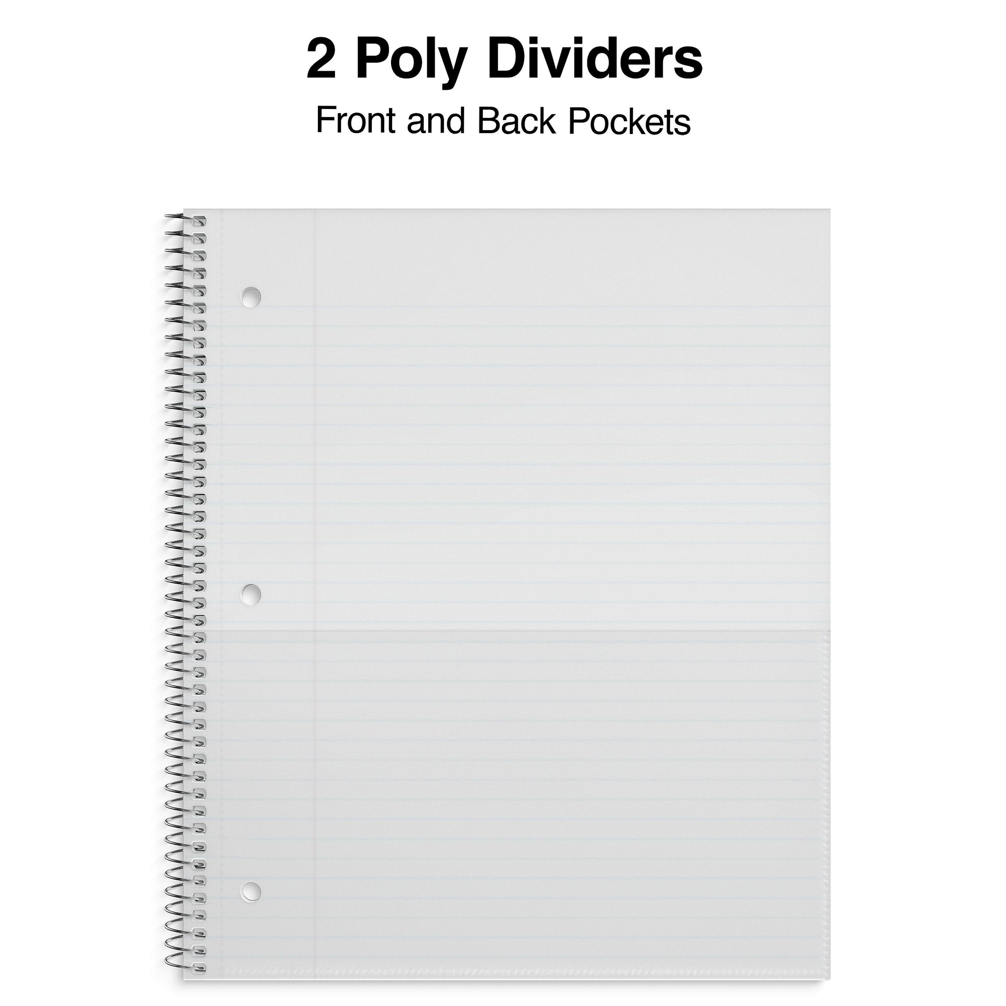 Staples Premium 2-Subject Notebook, 8.5