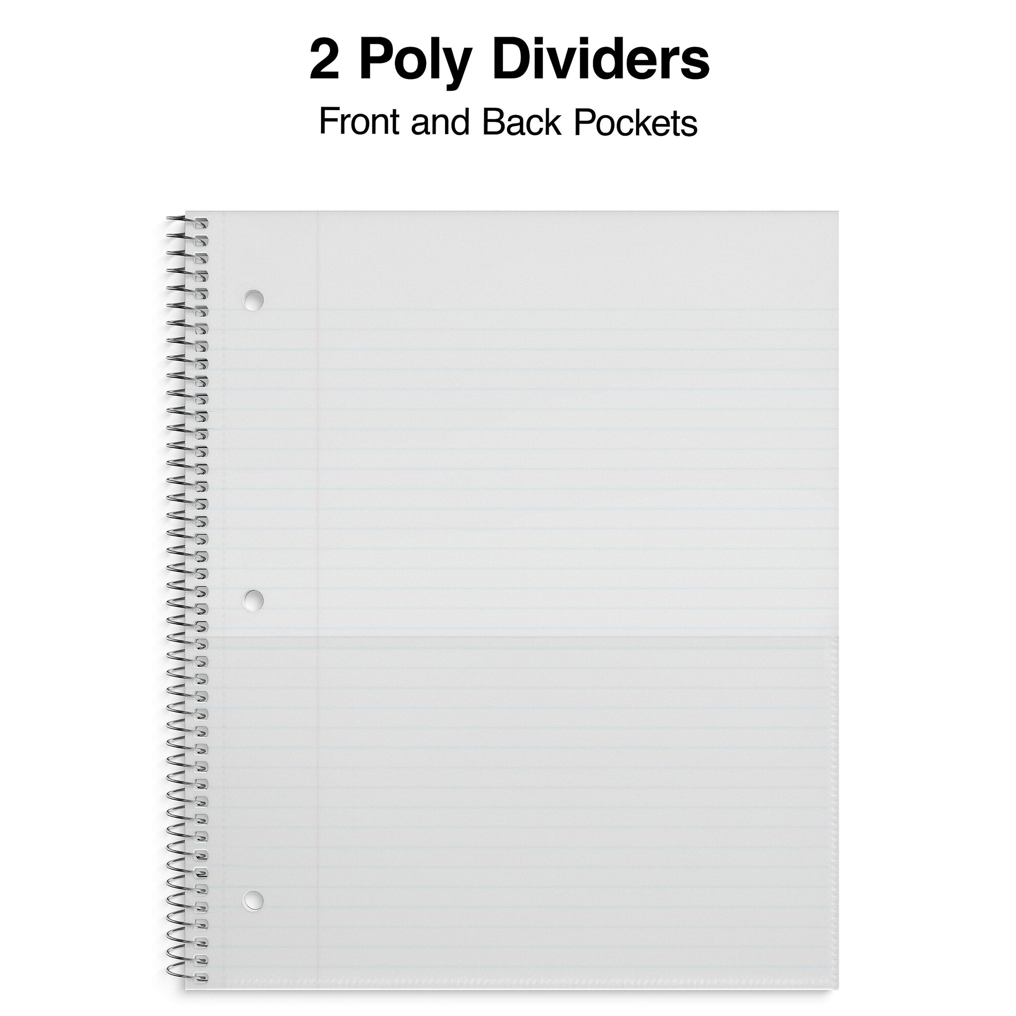 Staples Premium 2-Subject Notebook, 8.5