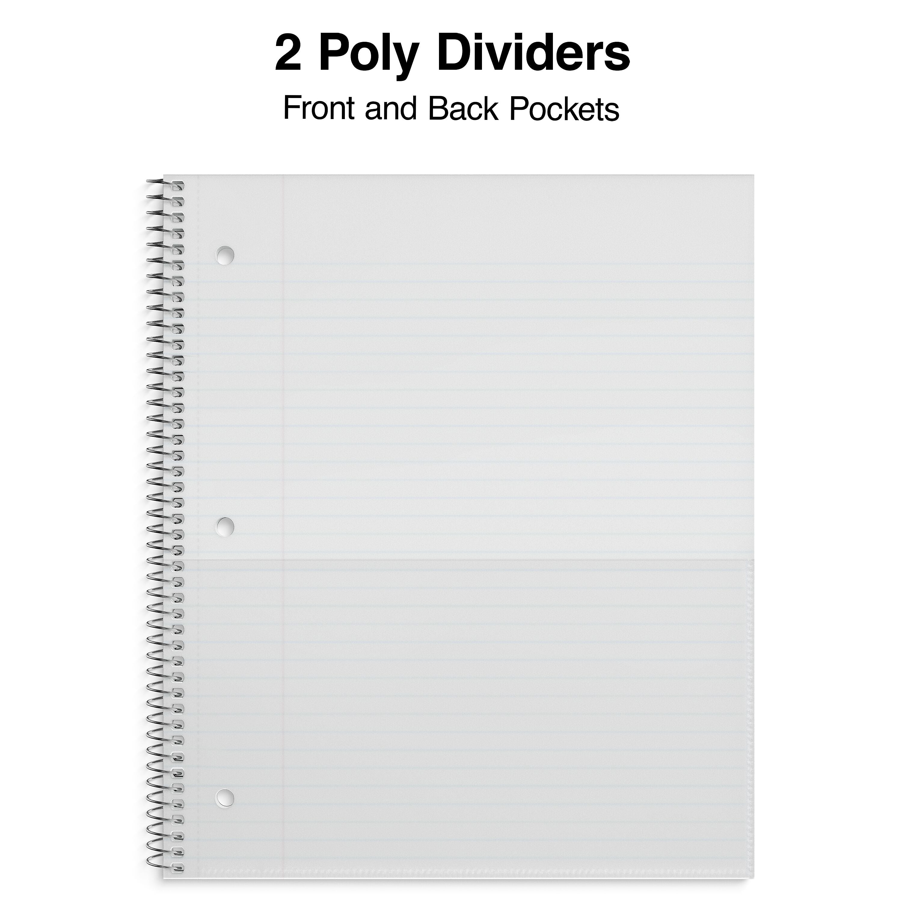 Staples Premium 2-Subject Notebook, 8.5