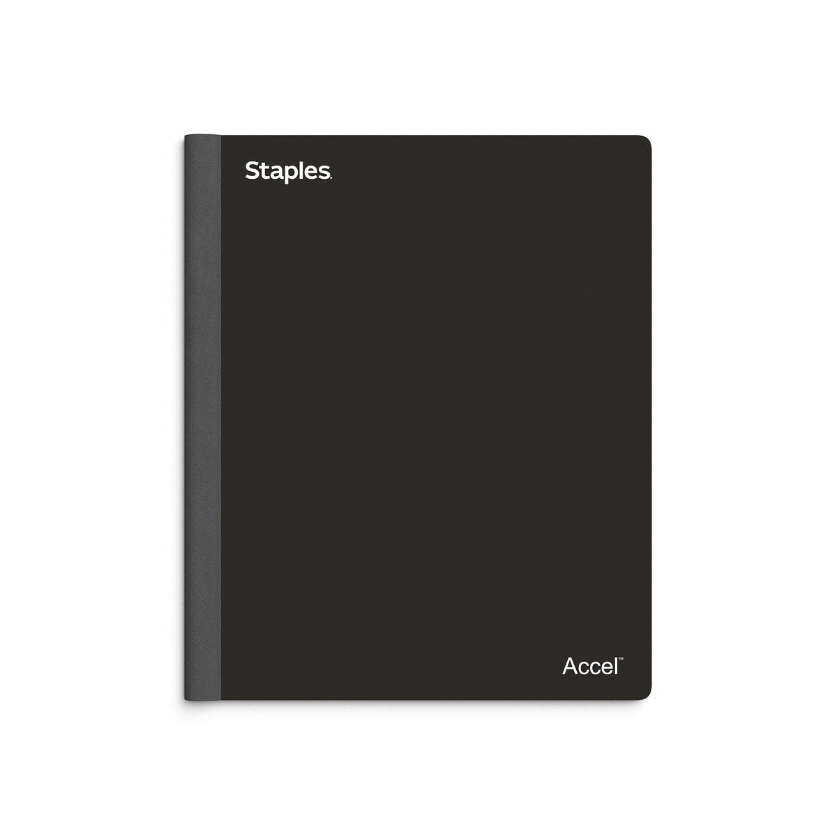 Staples Premium 3-Subject Notebook, 8.5" x 11", College Ruled, 150 Sheets, Black