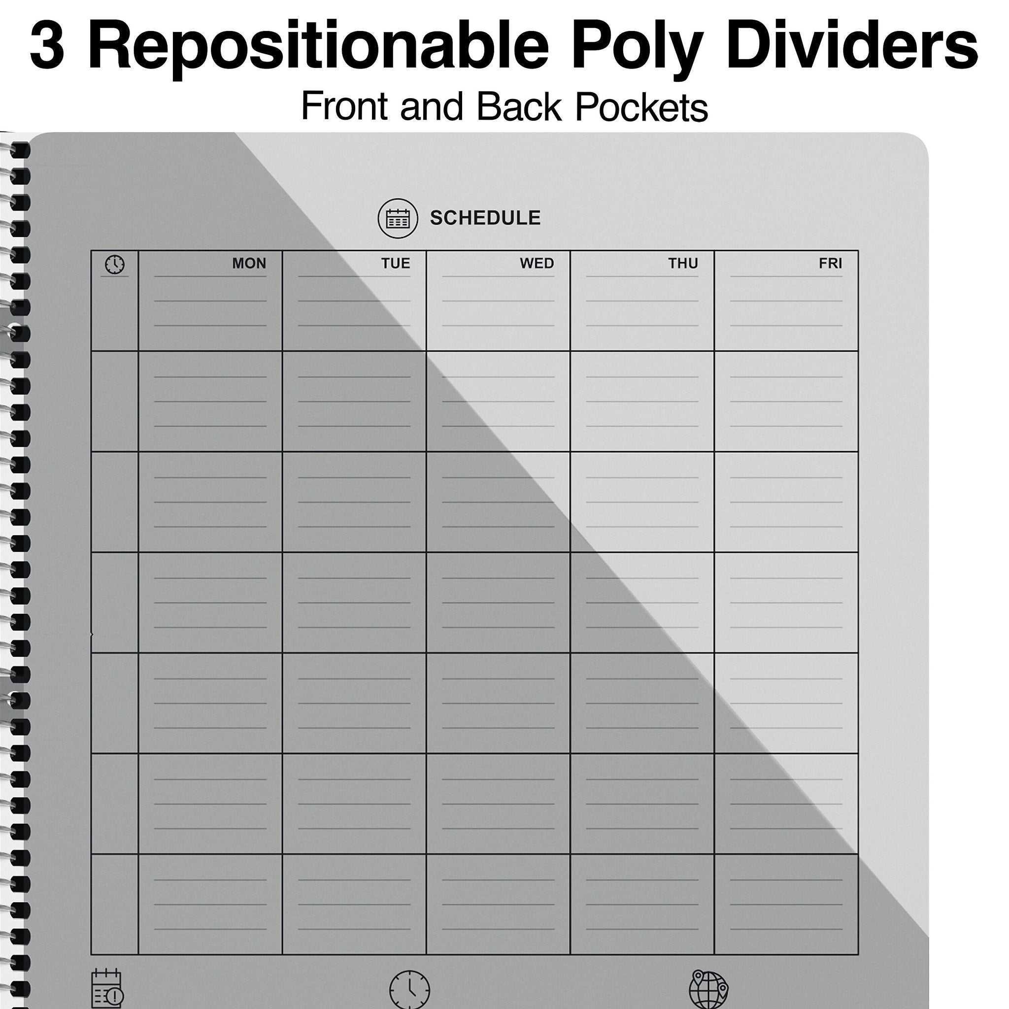 Staples Premium 3-Subject Notebook, 8.5