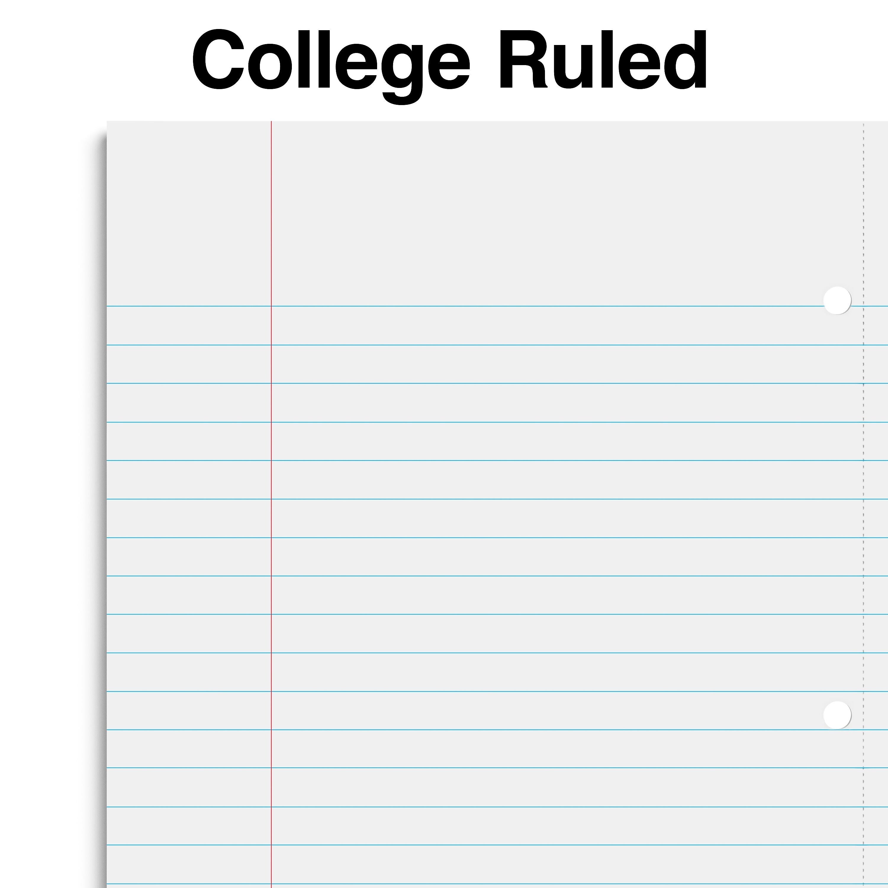 Staples Premium 3-Subject Notebook, 8.5" x 11", College Ruled, 150 Sheets, Blue