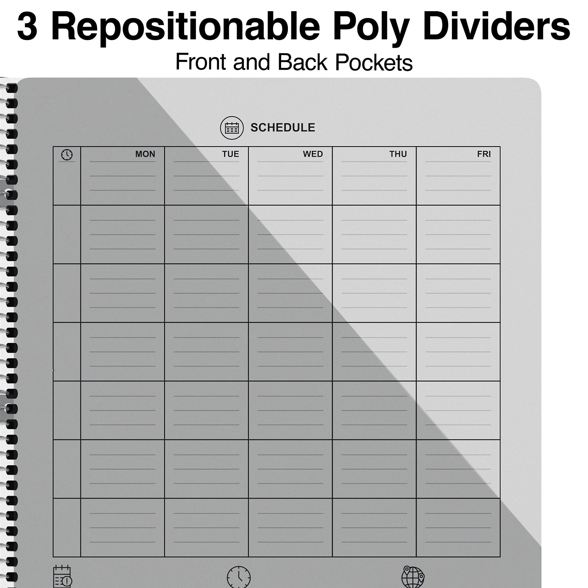 Staples Premium 3-Subject Notebook, 8.5