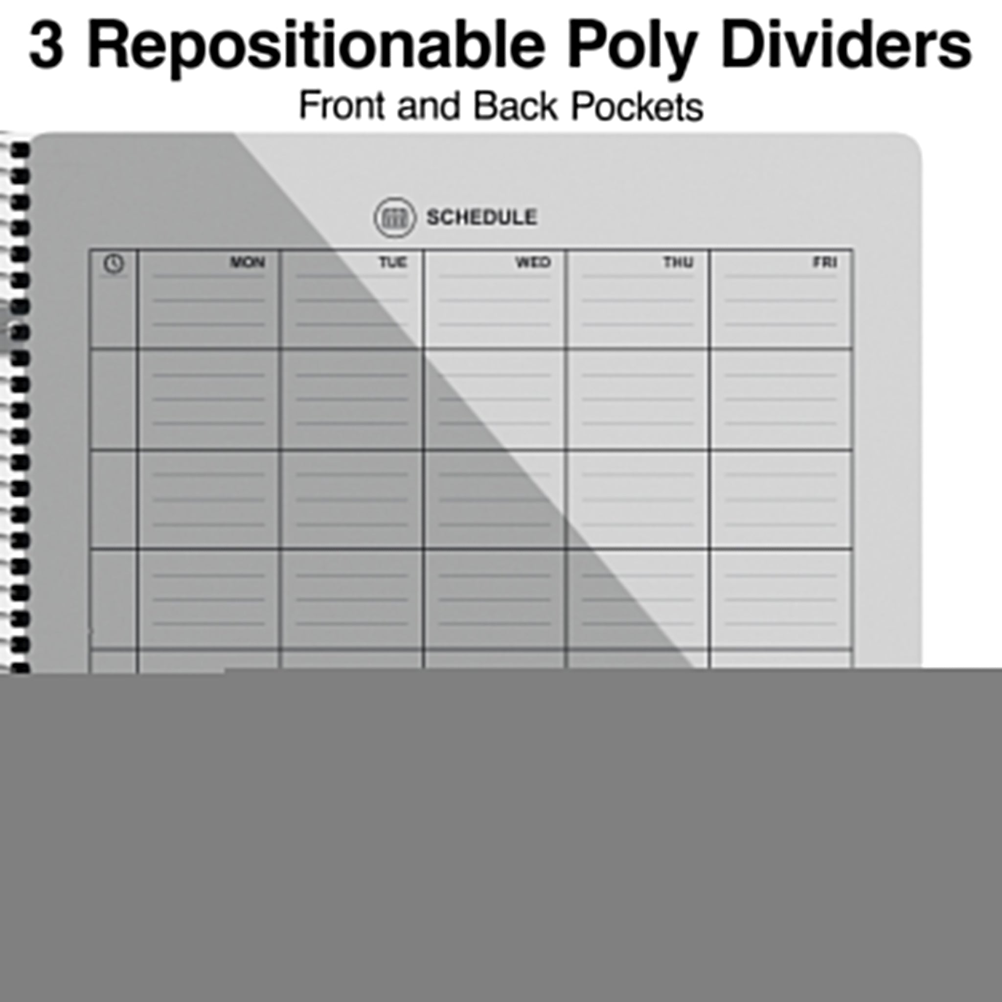 Staples Premium 3-Subject Notebook, 8.5