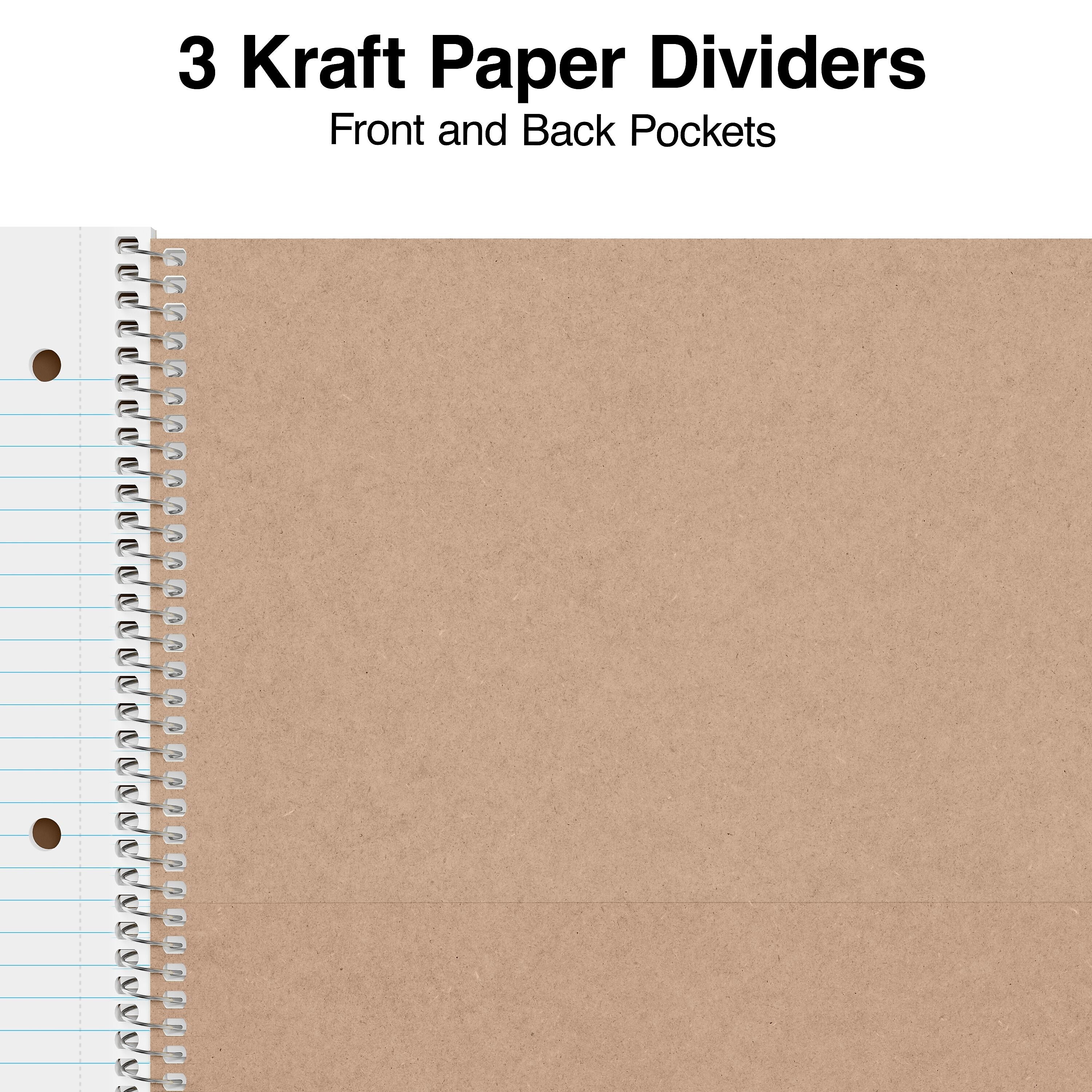 Staples Premium 3-Subject Notebook, 8.5