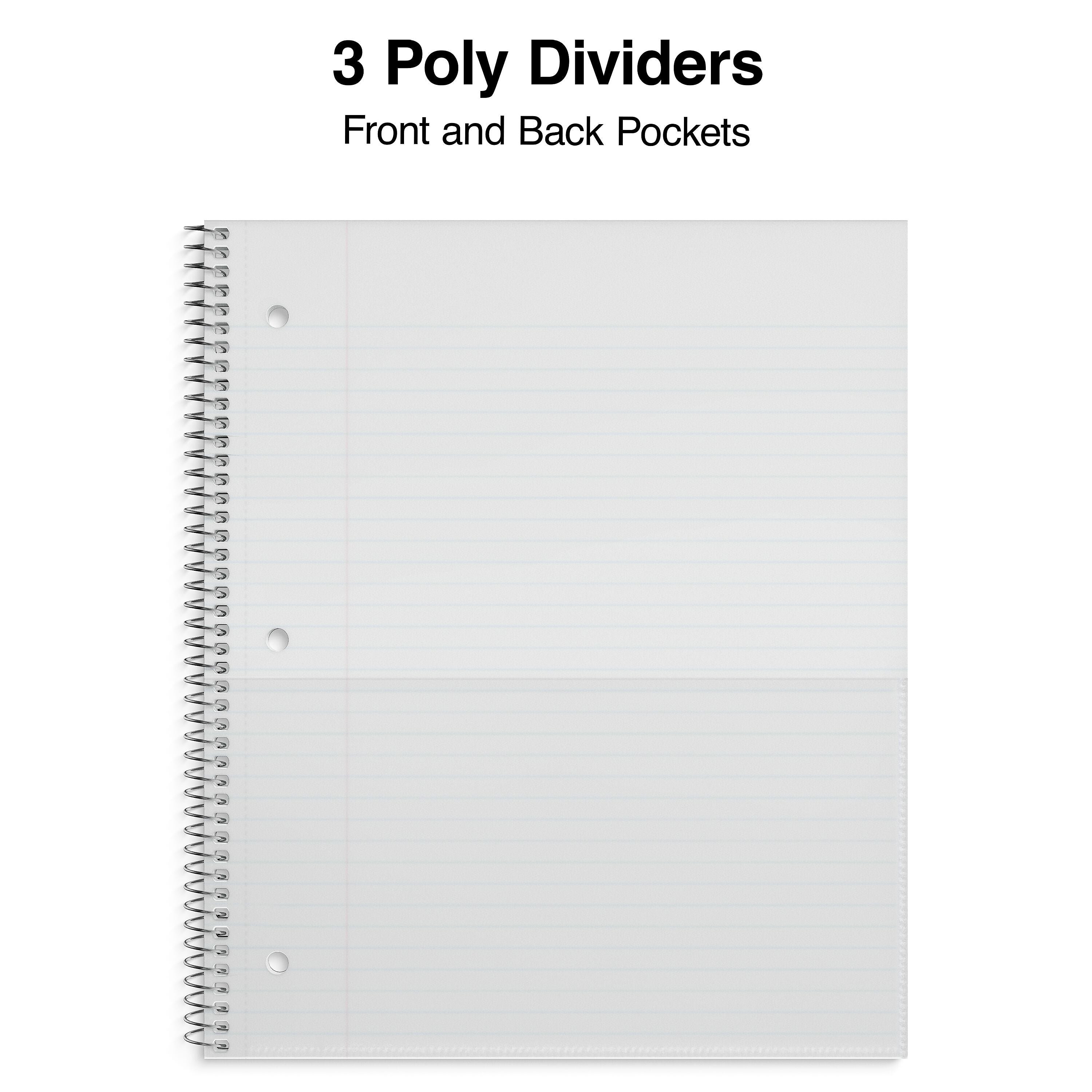 Staples Premium 3-Subject Notebook, 8.5