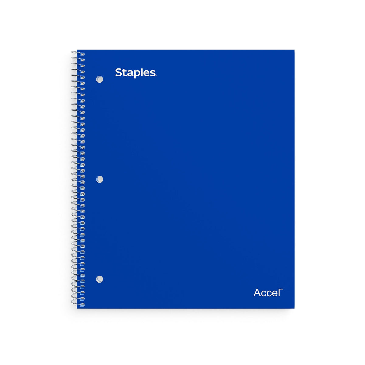 Staples Premium 5-Subject Notebook, 8.5" x 11", College Ruled, 200 Sheets, Blue