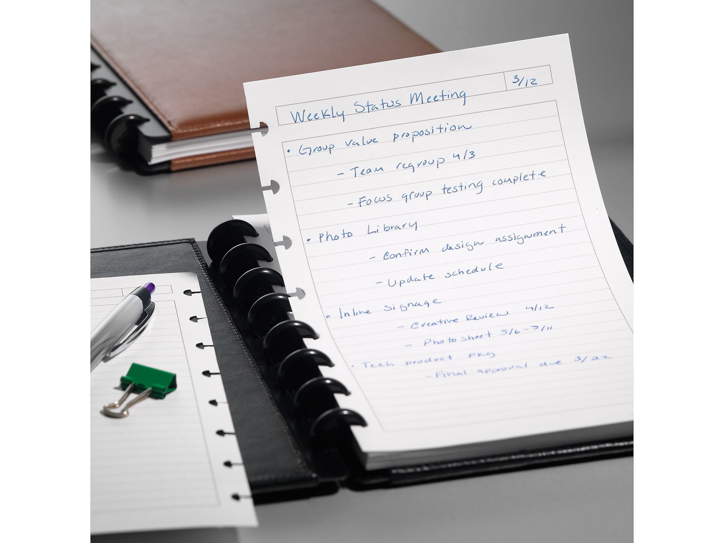 Staples Premium Arc Notebook System Refill Paper, 5.5