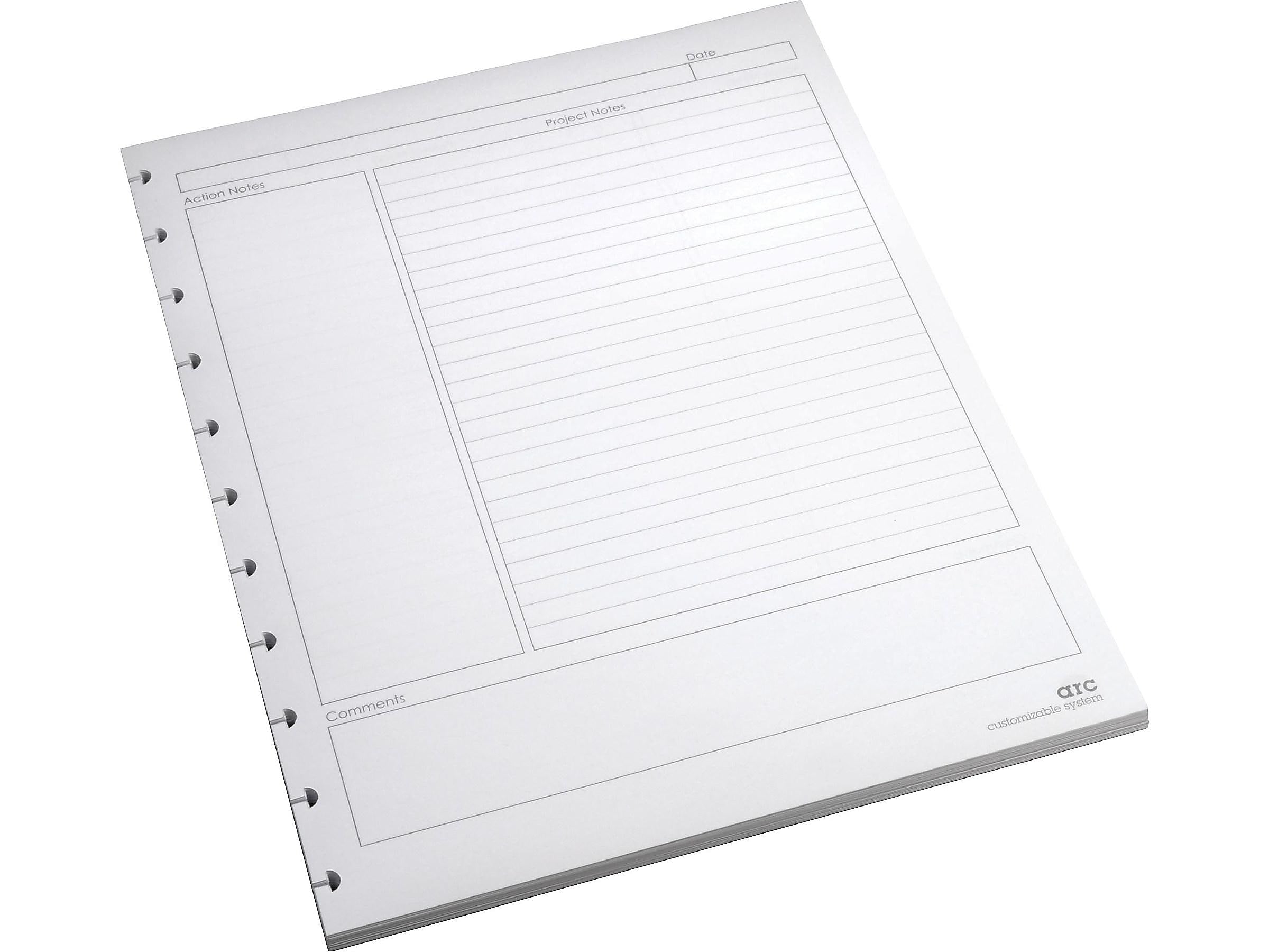 Staples Premium Arc Notebook System Refill Paper, 8.5