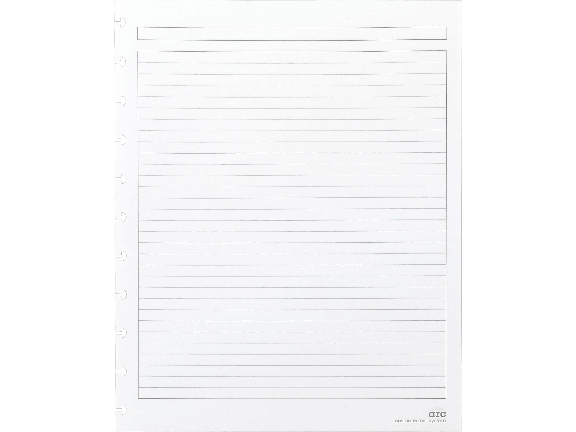 Staples Premium Arc Notebook System Refill Paper, 8.5