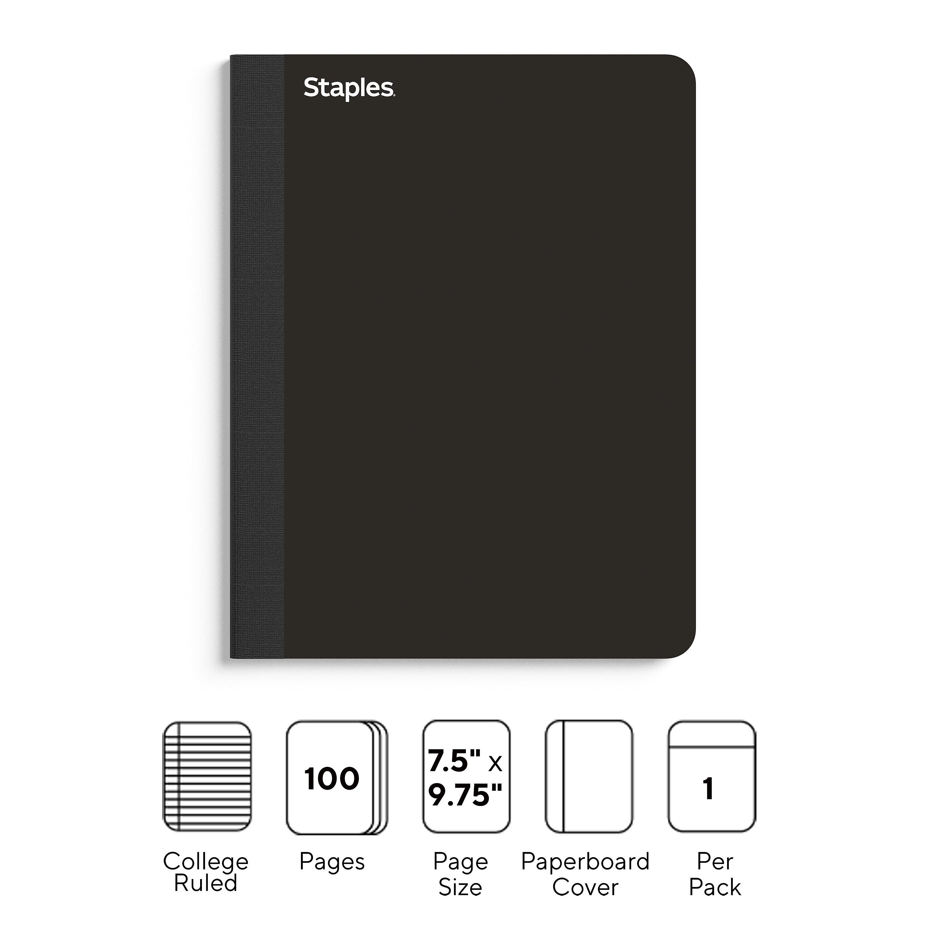 Staples Premium Composition Notebook, 7.5