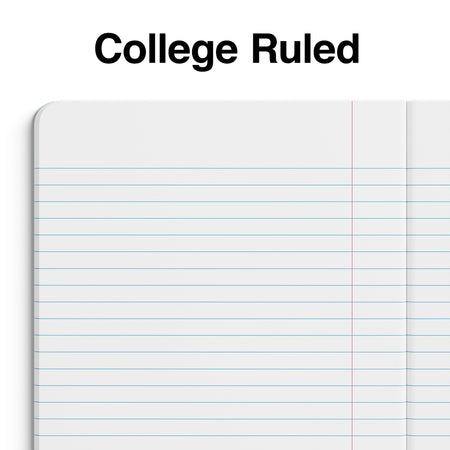 Staples® Premium Composition Notebooks, 7.5" x 9.75", College Ruled, 100 Sheets, Red