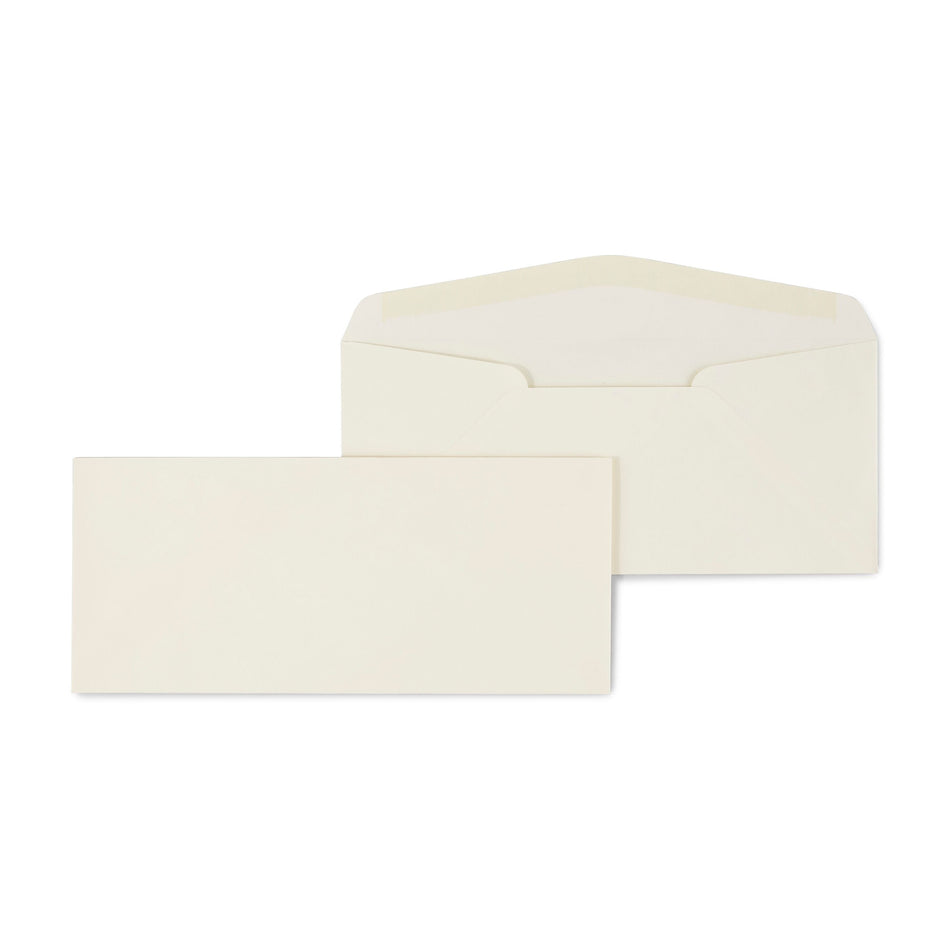 Staples Premium Gummed #10 Business Envelopes, 4 1/8" x 9 1/2", Ivory, 500/Box