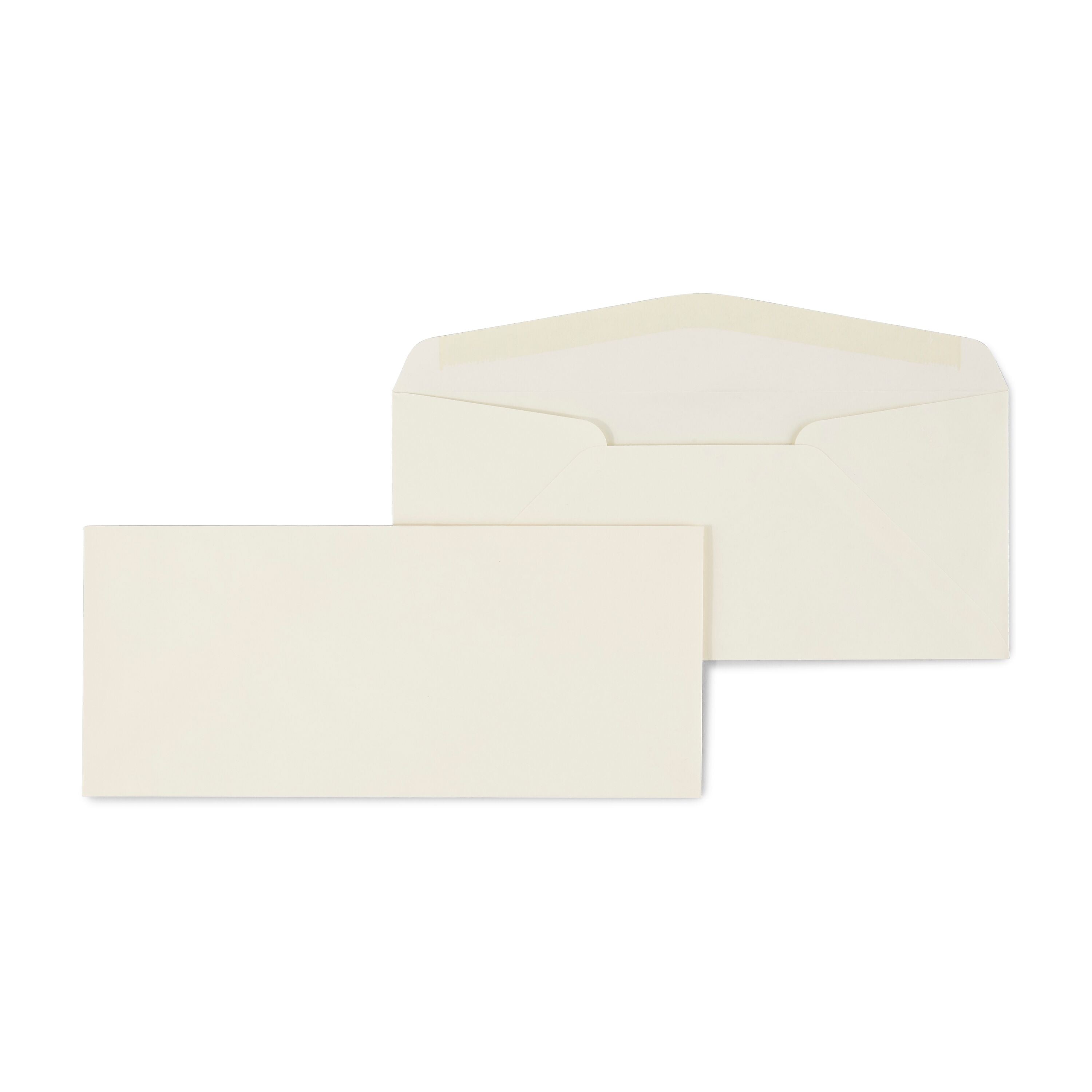 Staples Premium Gummed #10 Business Envelopes, 4 1/8" x 9 1/2", Ivory, 500/Box