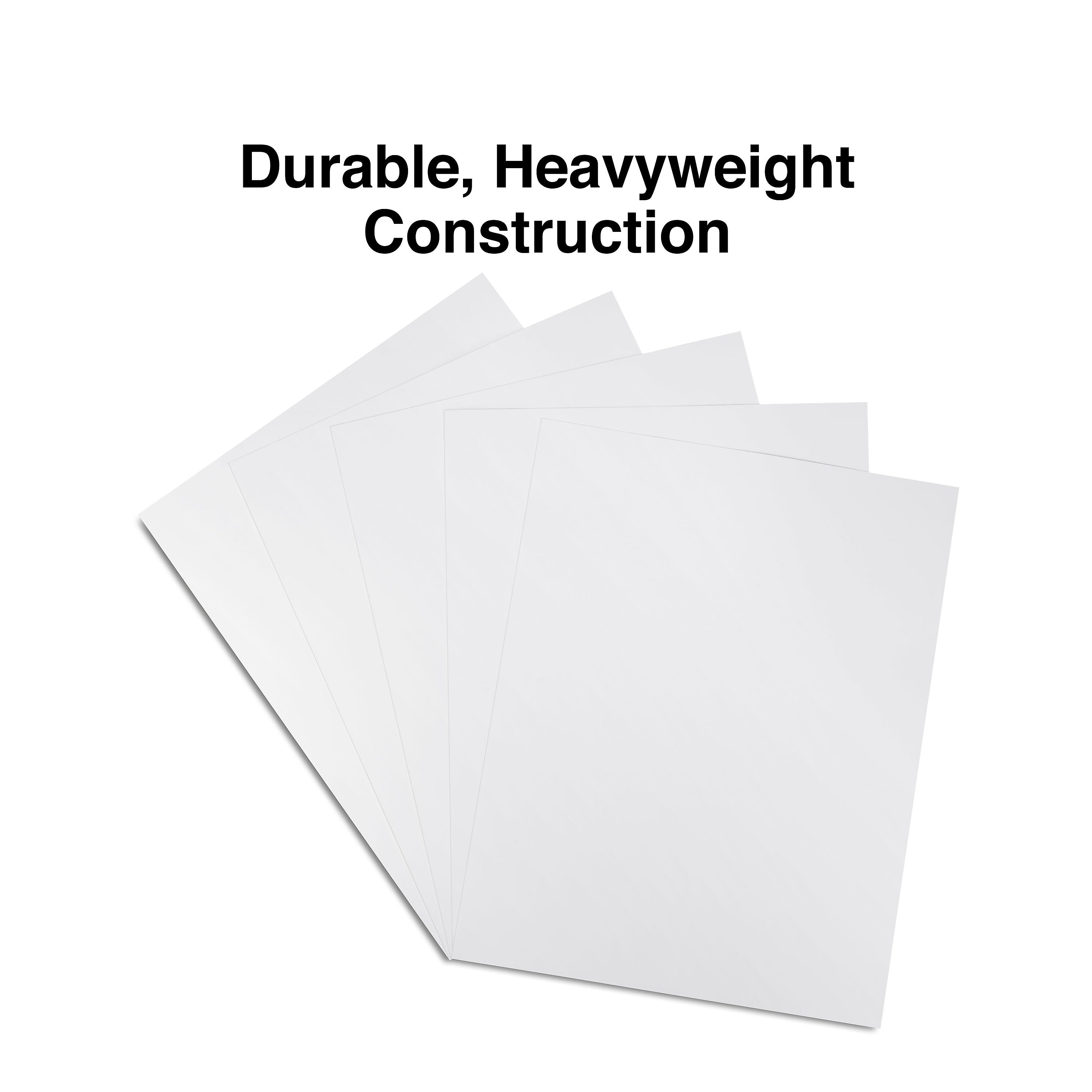 Staples Premium Poster Board, 22" x 28", White, 5/Pack