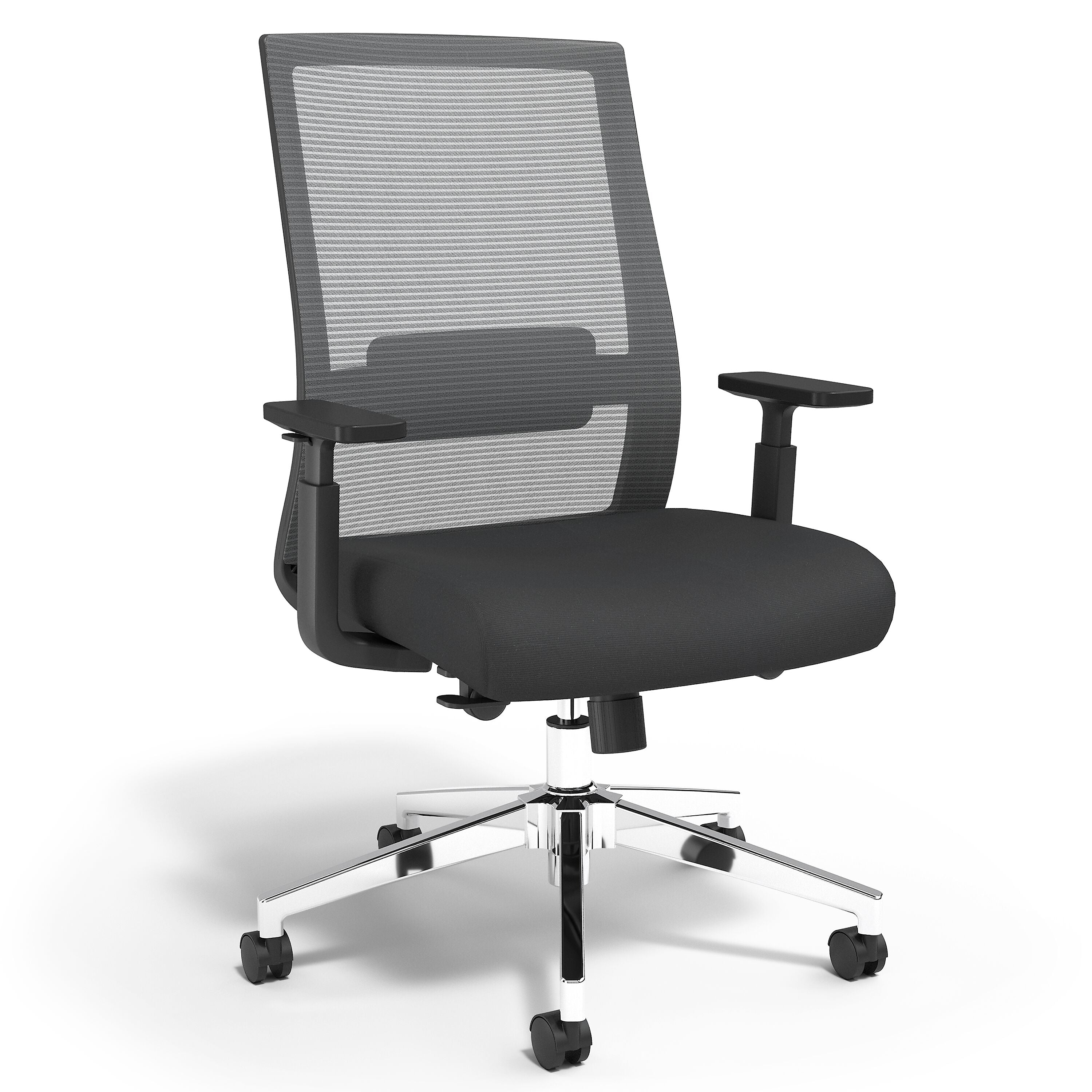 Staples Prestige Marrett Ergonomic Fabric Swivel Task Chair, Black