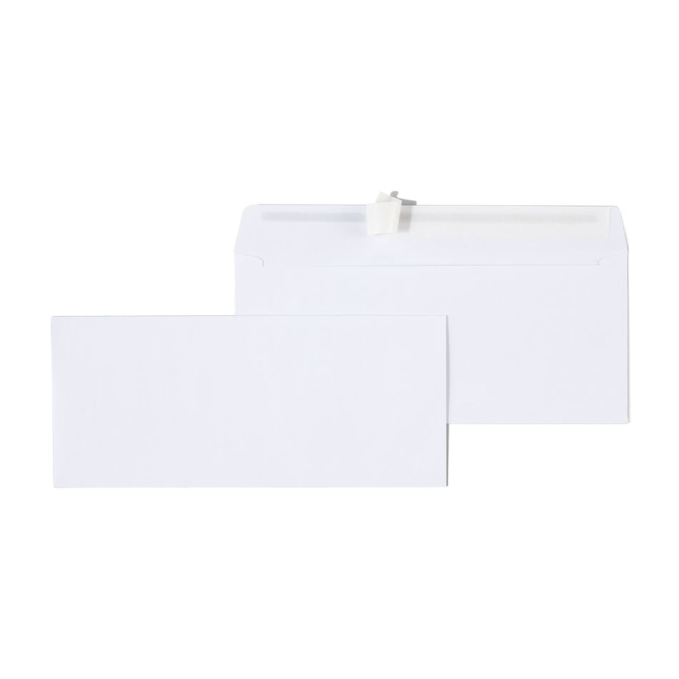 Staples QuickStrip EasyClose #10 Business Envelopes, 4 1/8" x 9 1/2", White, 100/Box