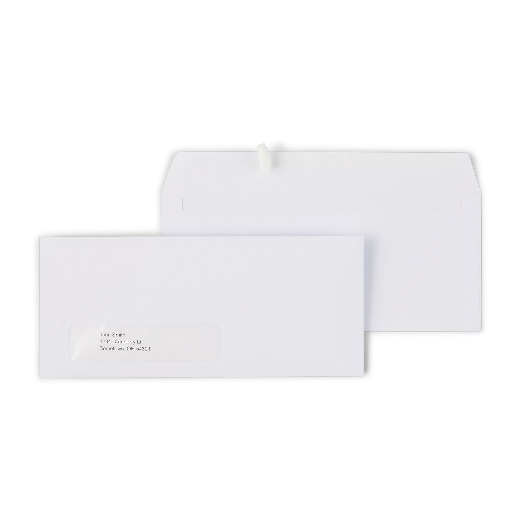 Staples QuickStrip EasyClose #10 Window Envelopes, 4-1/8