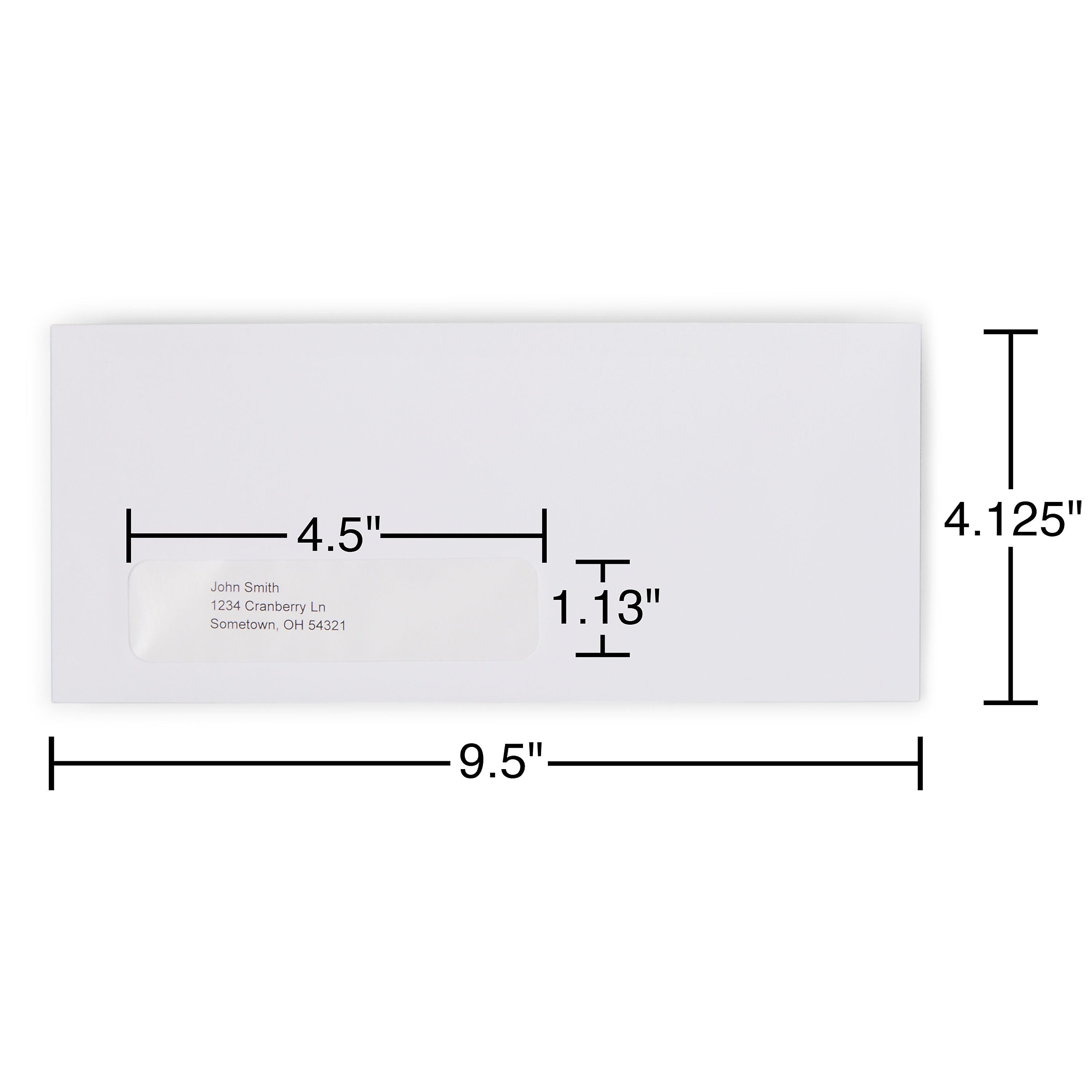 Staples QuickStrip EasyClose #10 Window Envelopes, 4-1/8