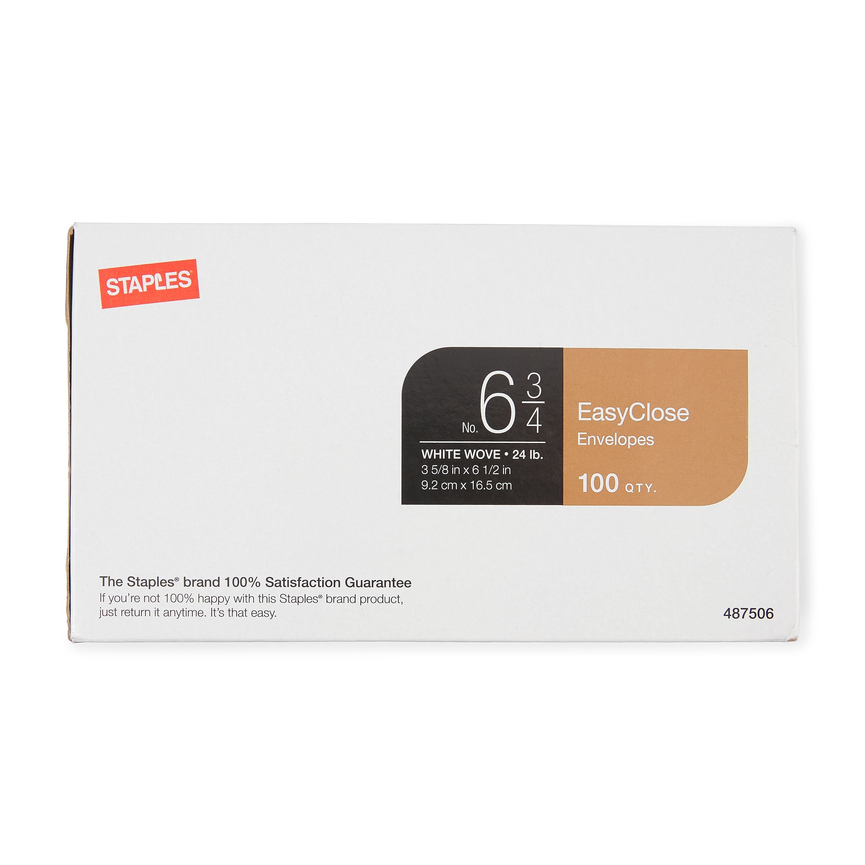 Staples QuickStrip EasyClose #6 3/4 Business Envelopes, 3 5/8