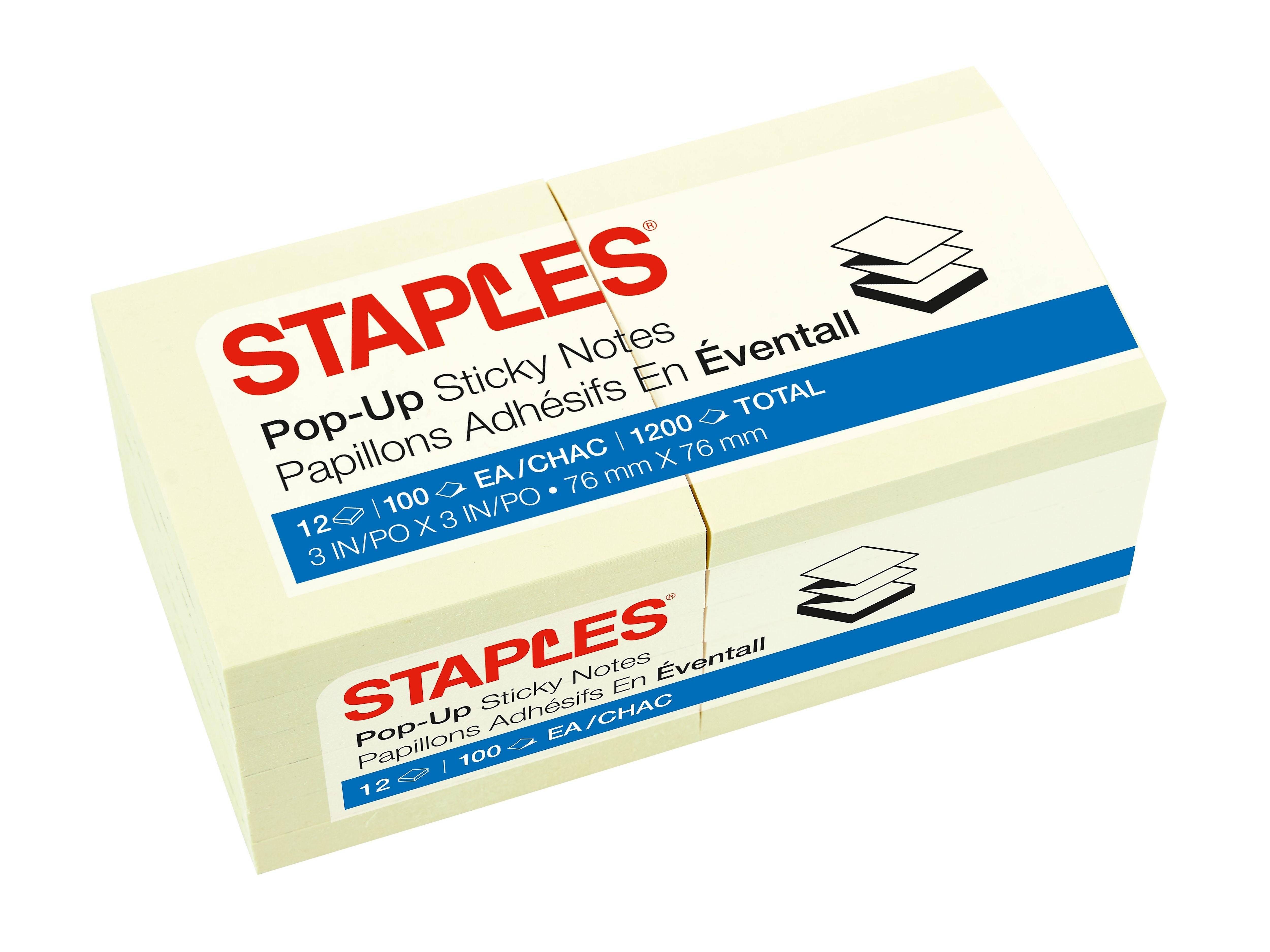Staples® Recycled Pop-up Notes, 3