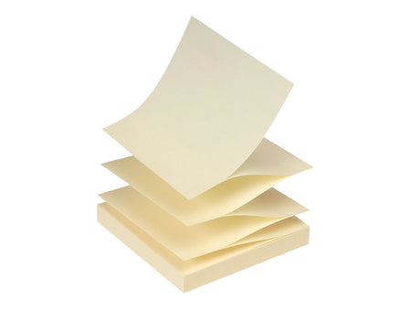 Staples® Recycled Pop-up Notes, 3" x 3", Sunshine Collection, 100 Sheet/Pad, 12 Pads/Pack
