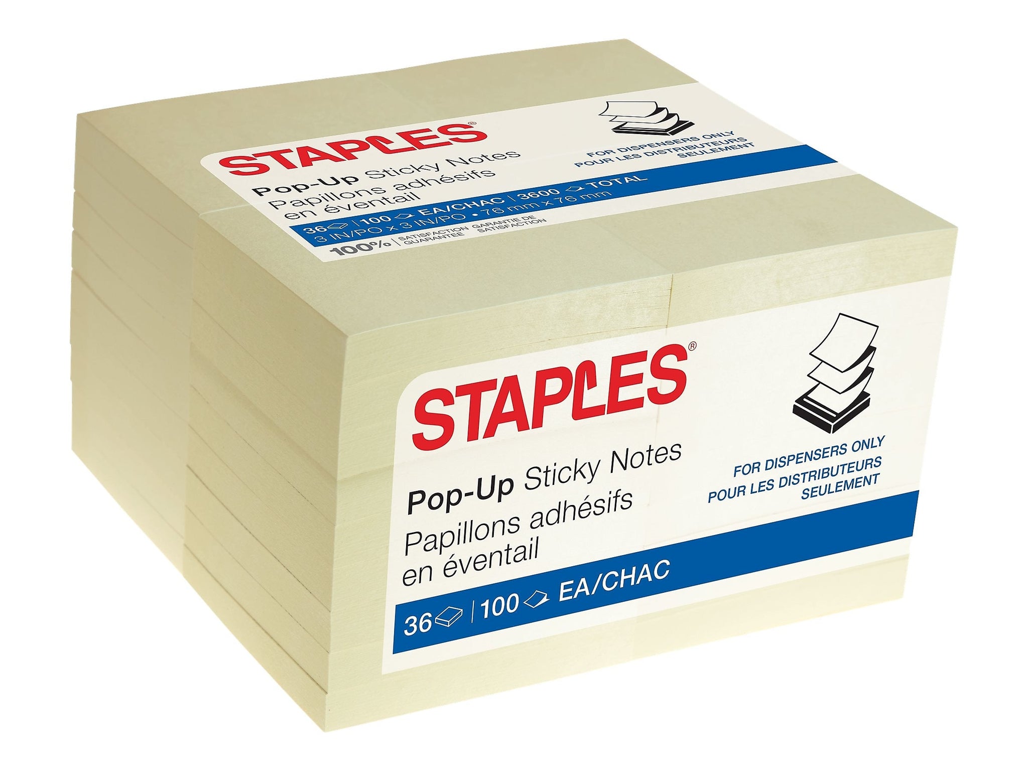 Staples® Recycled Pop-up Notes, 3