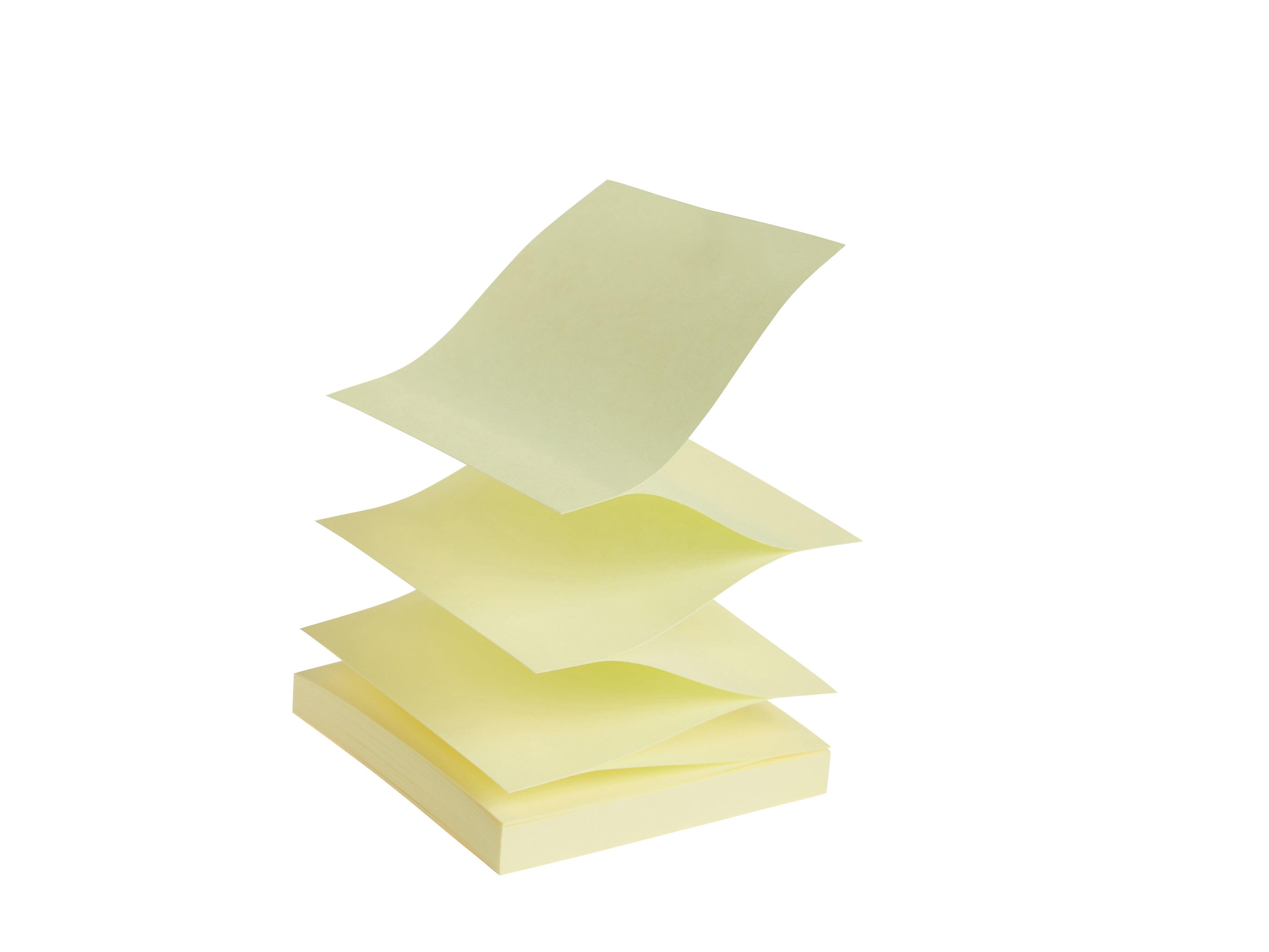 Staples® Recycled Pop-up Notes, 3" x 3", Sunshine Collection, 100 Sheet/Pad, 36 Pads/Pack