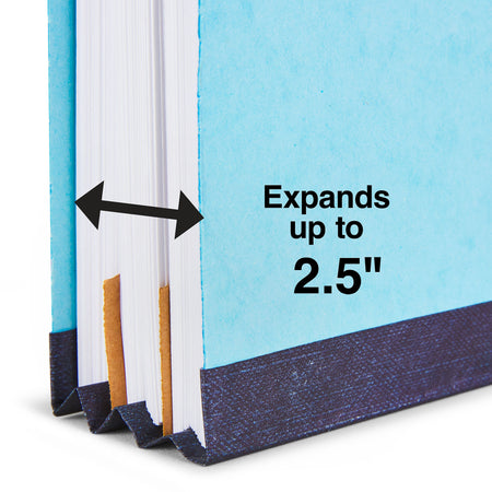 Staples® Recycled Pressboard Classification Folder, 2-Dividers, 2 1/2" Expansion, Letter Size, Light Blue, 20/Box