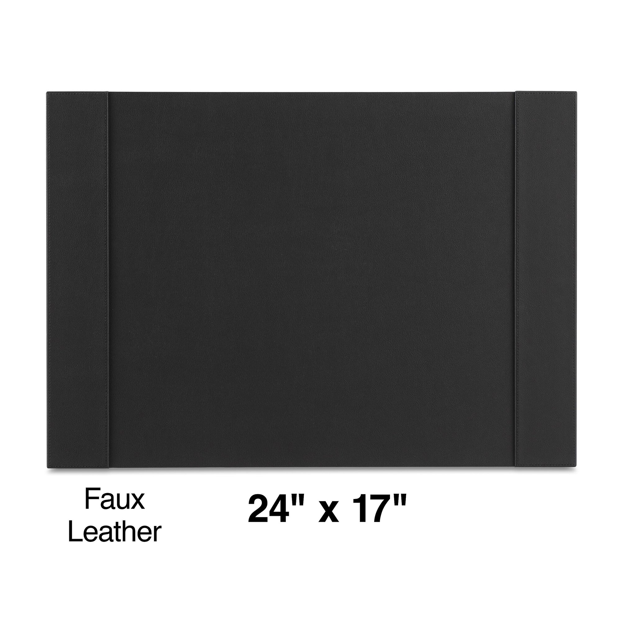 Staples Refillable Faux leather Desk Pad with Side Rail, 24