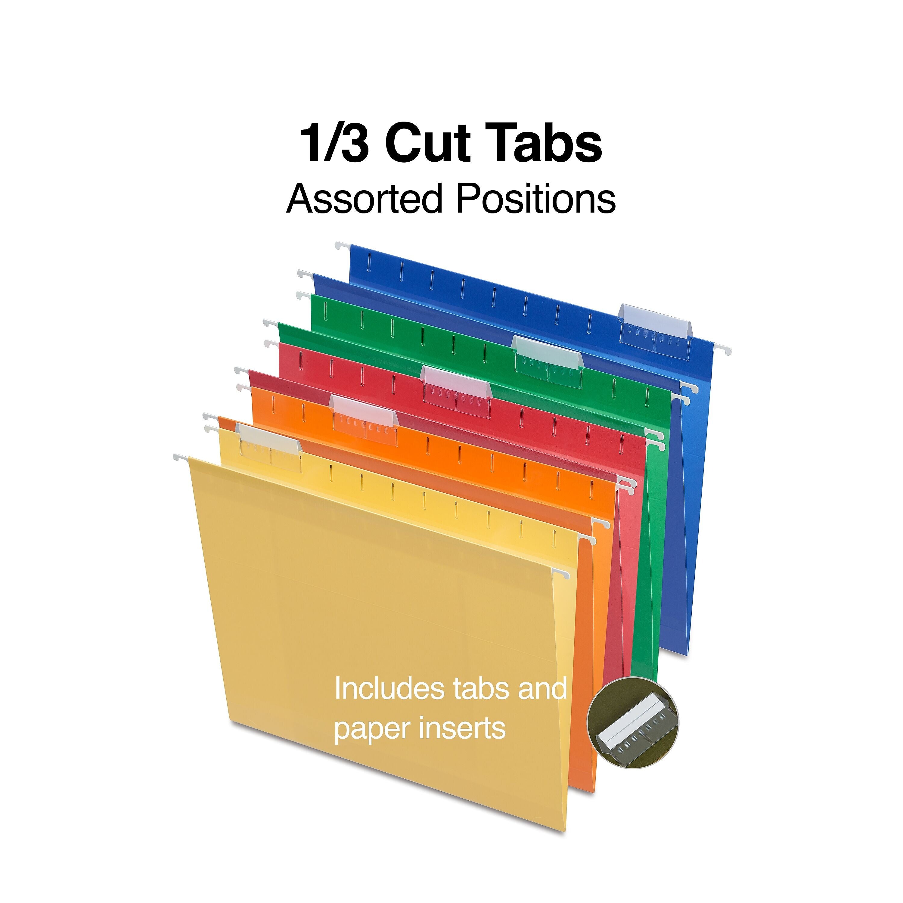 Staples Reinforced Box Bottom Hanging File Folders, 2