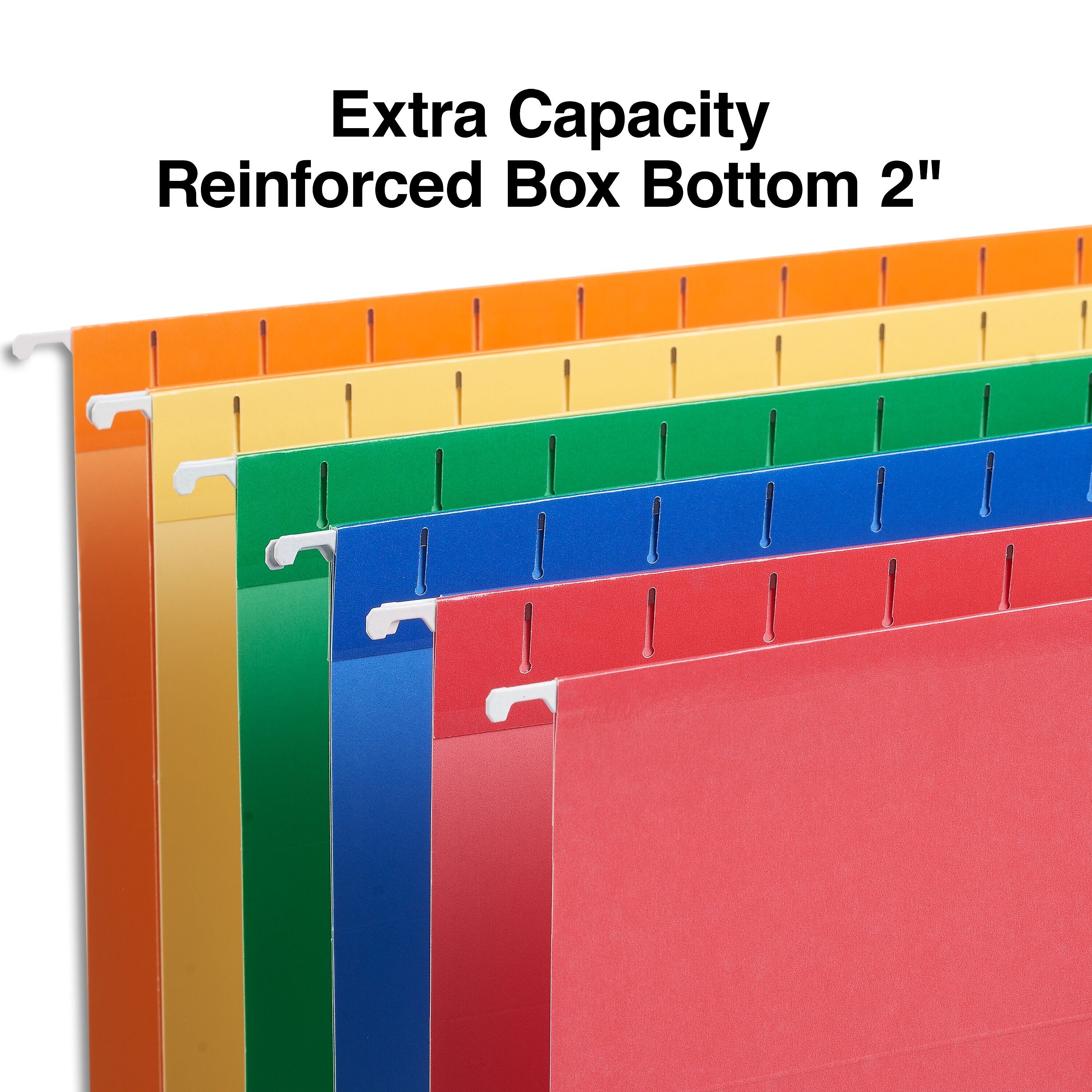 Staples Reinforced Box Bottom Hanging File Folders, 2