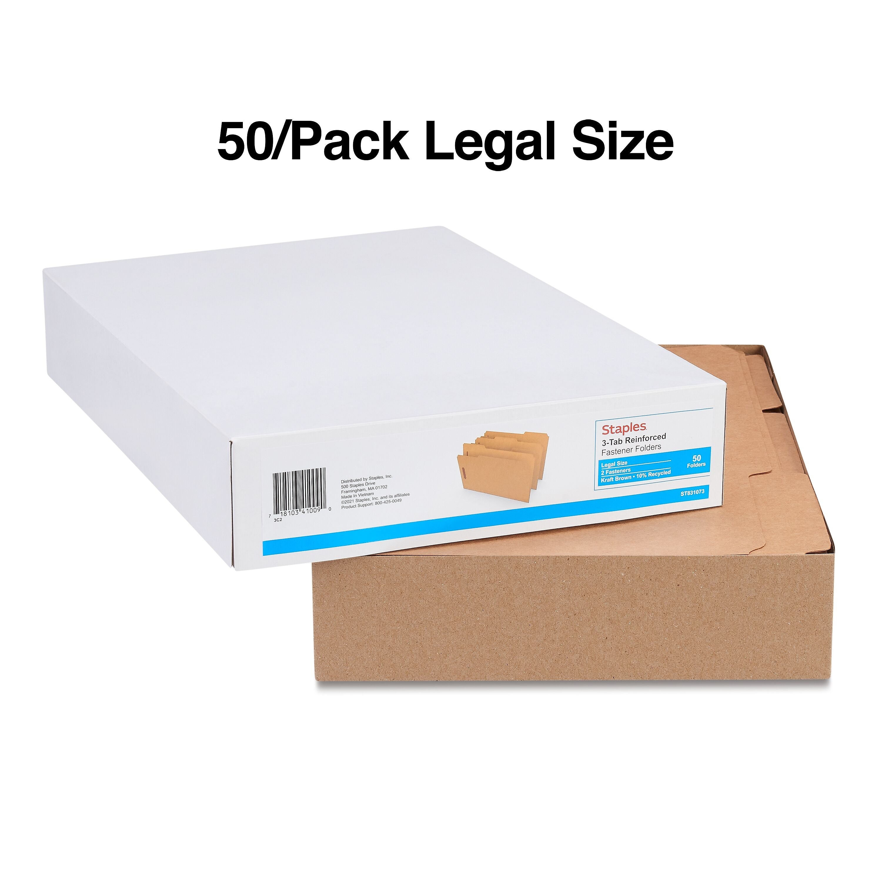 Staples® Reinforced Classification Folder, 2