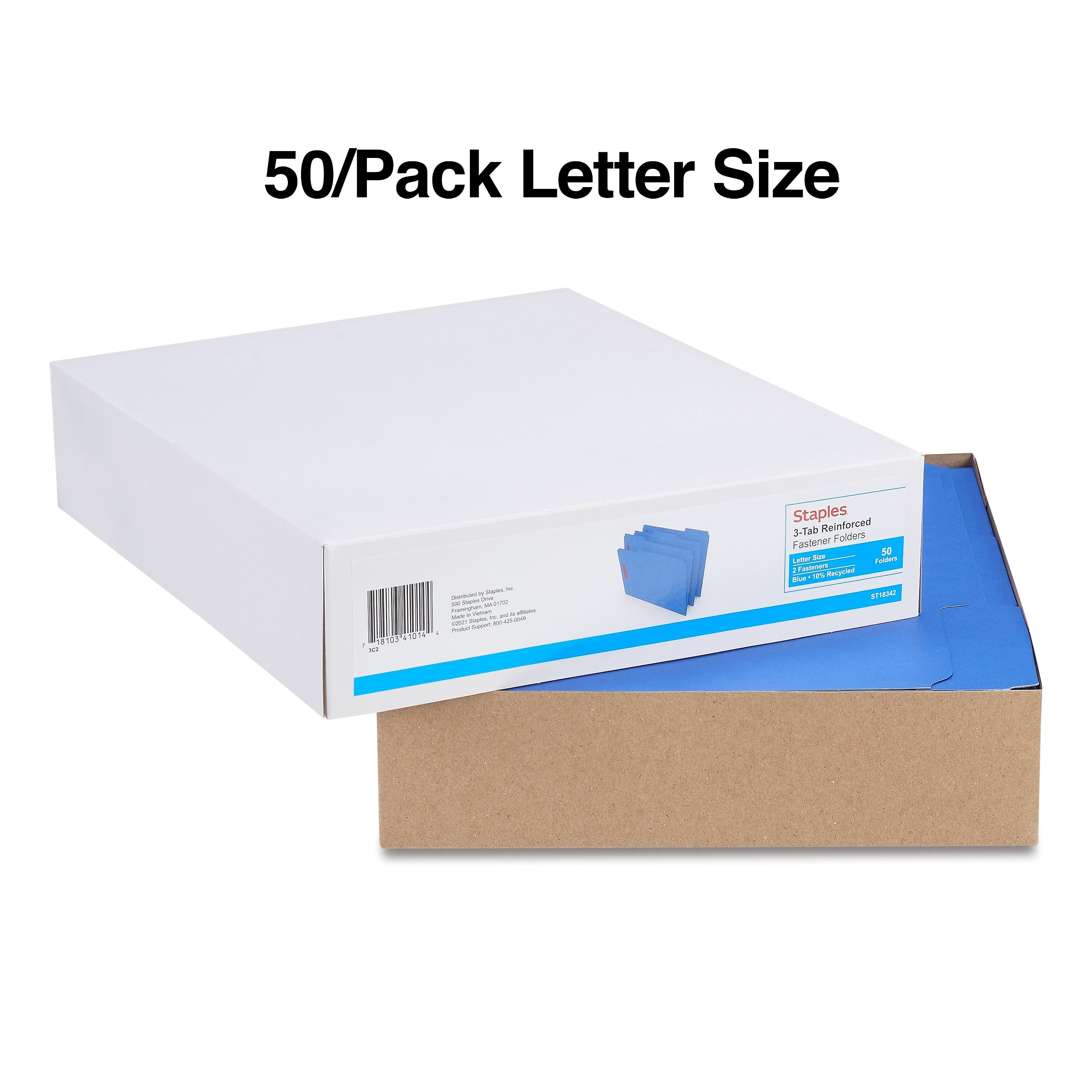 Staples® Reinforced Classification Folder, 2
