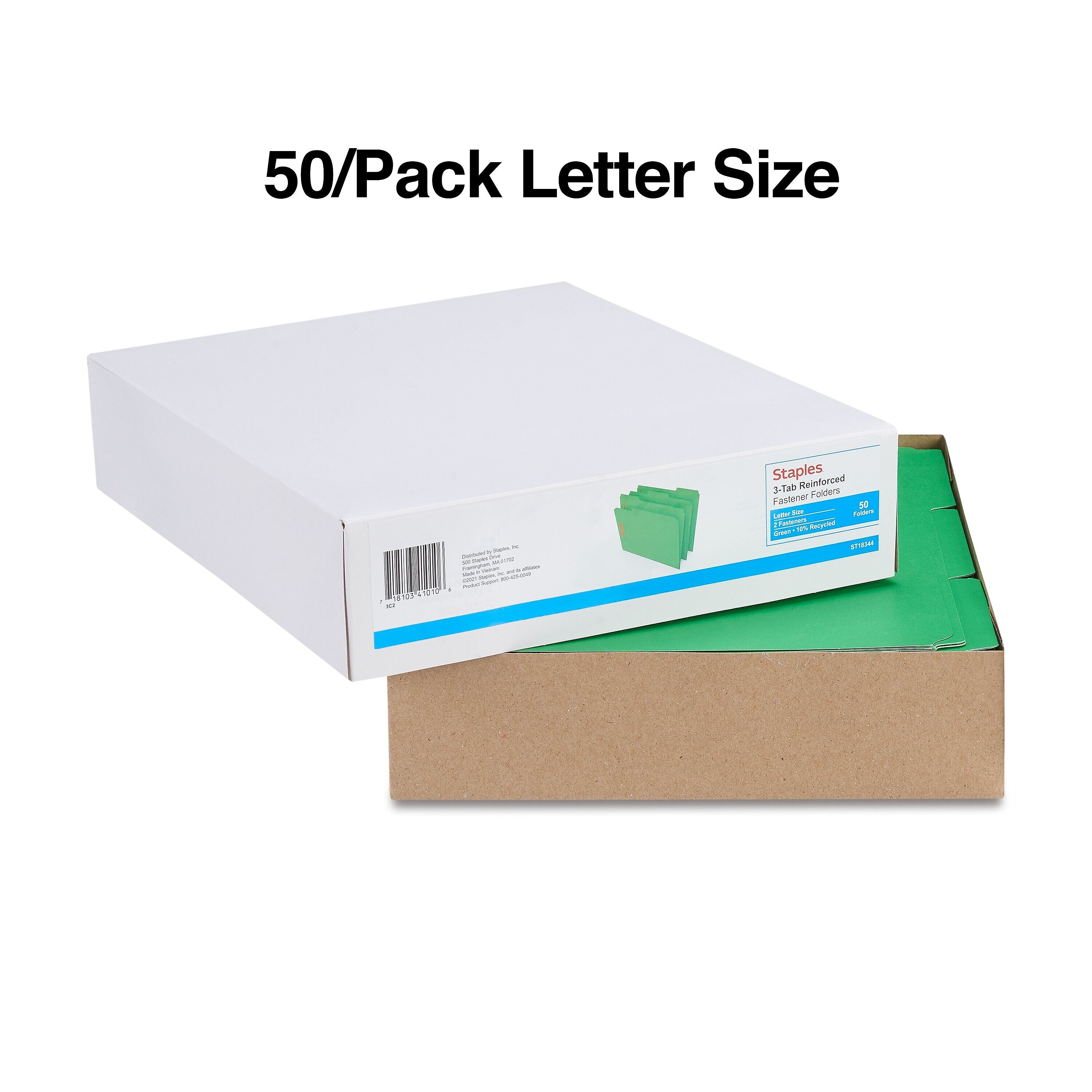 Staples® Reinforced Classification Folder, 2