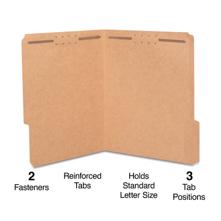 Staples® Reinforced Classification Folder, 2" Expansion, Letter Size, Kraft, 50/Box