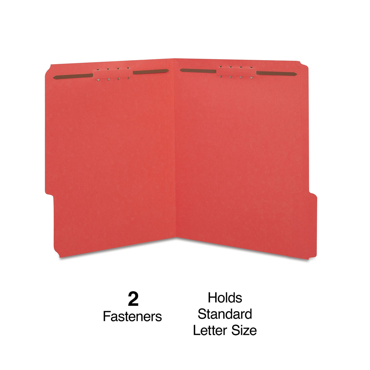 Staples® Reinforced Classification Folder, 2" Expansion, Letter Size, Red, 50/Box