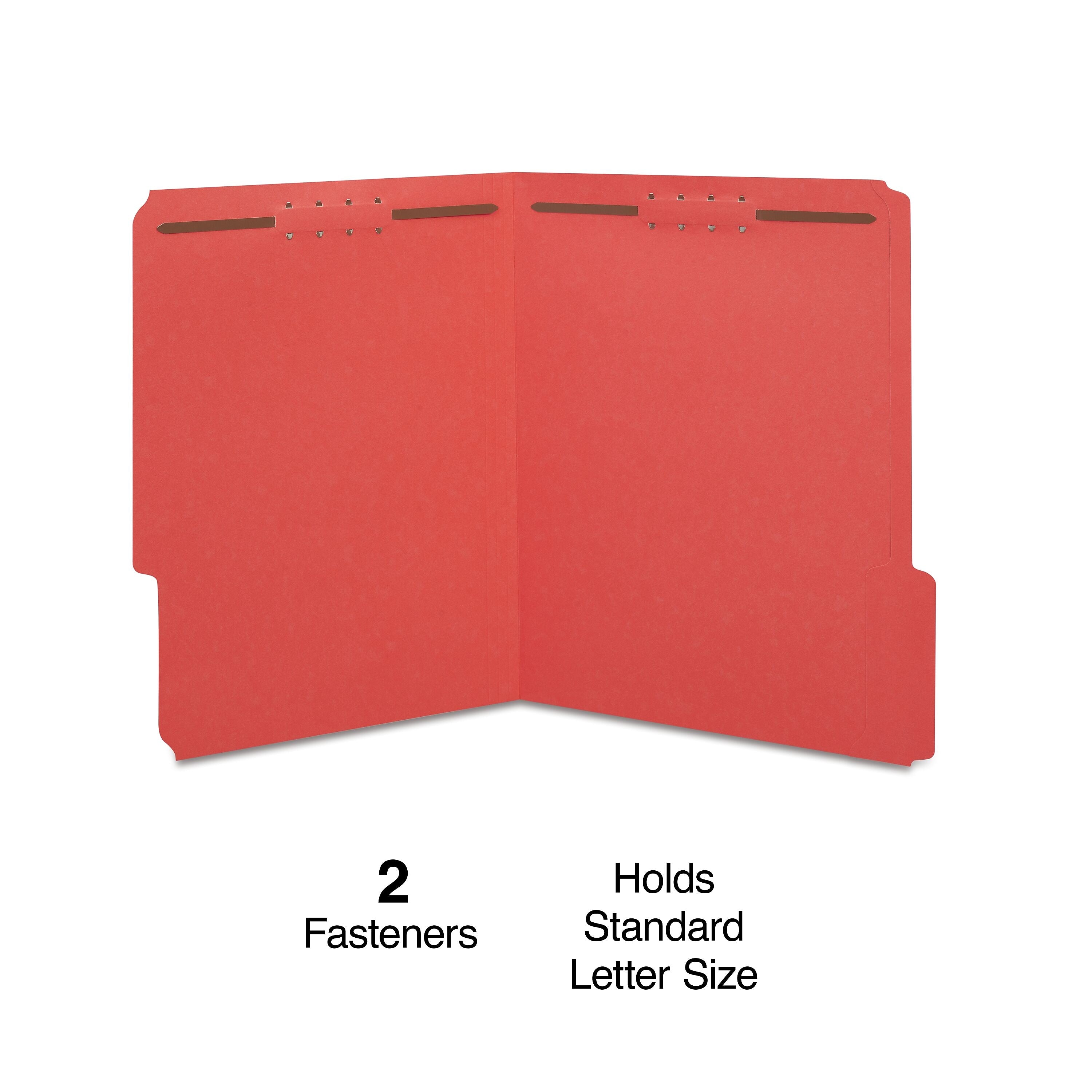 Staples® Reinforced Classification Folder, 2" Expansion, Letter Size, Red, 50/Box