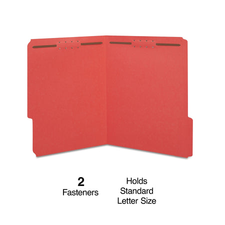 Staples® Reinforced Classification Folder, 2" Expansion, Letter Size, Red, 50/Box